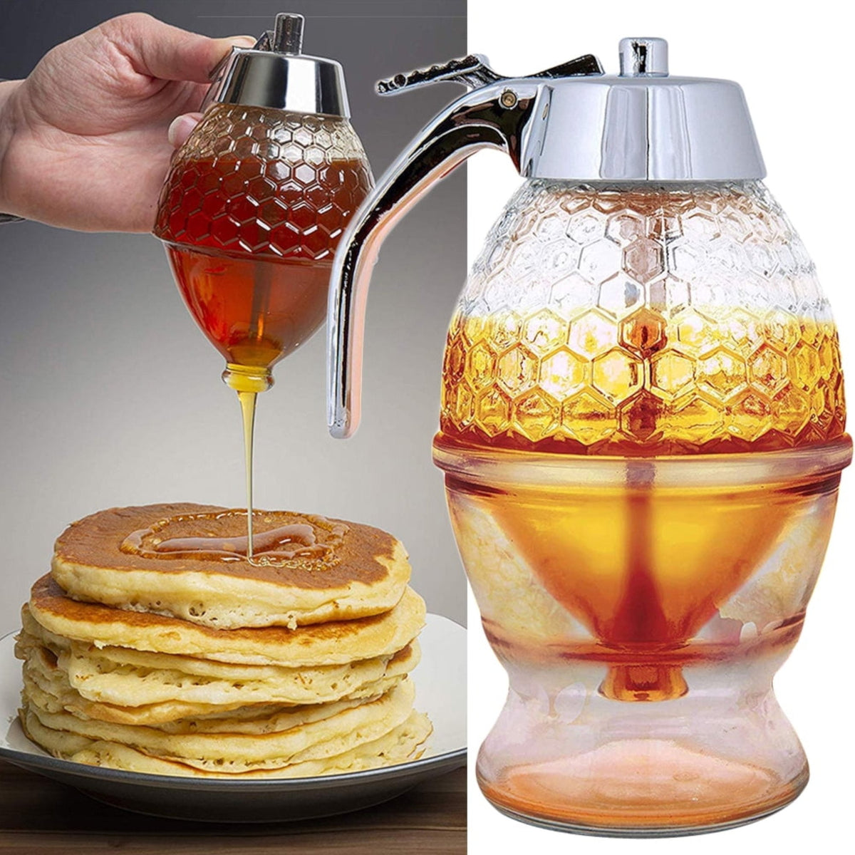 Praktični dozer za med i sirup