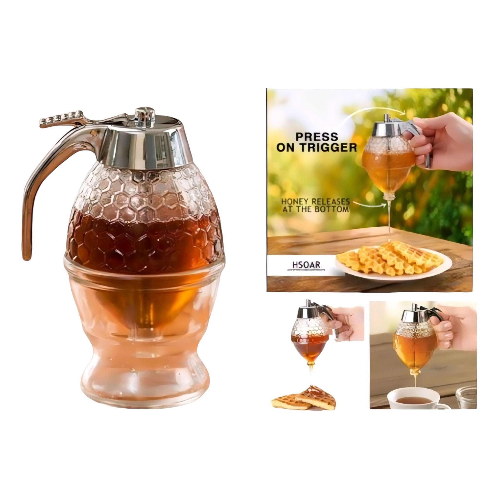 Praktični dozer za med i sirup