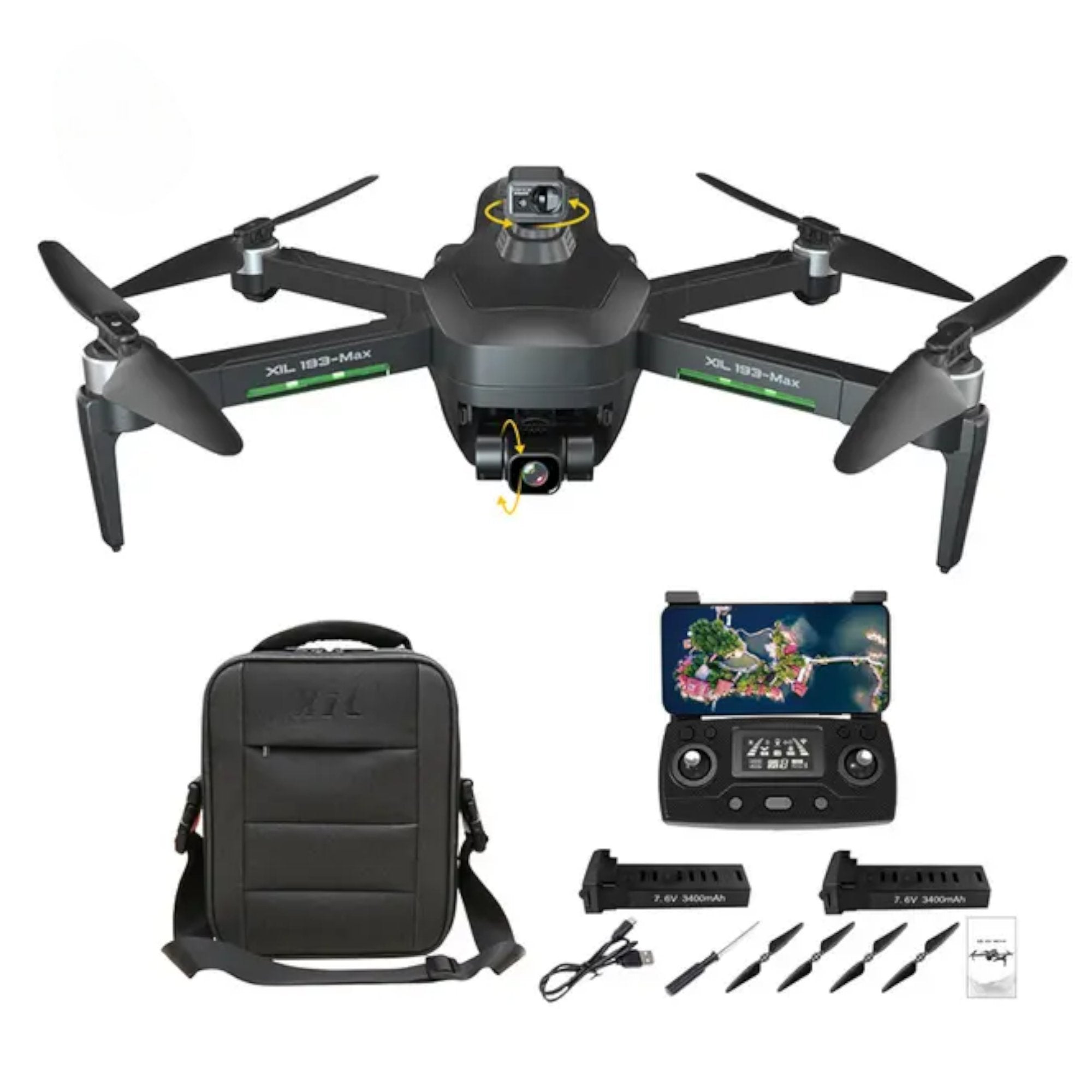 Dron "XiL 193 MAX" s Dvostrukim Kamerama - 5G 4K GPS WiFi za Neograničene Avanture!