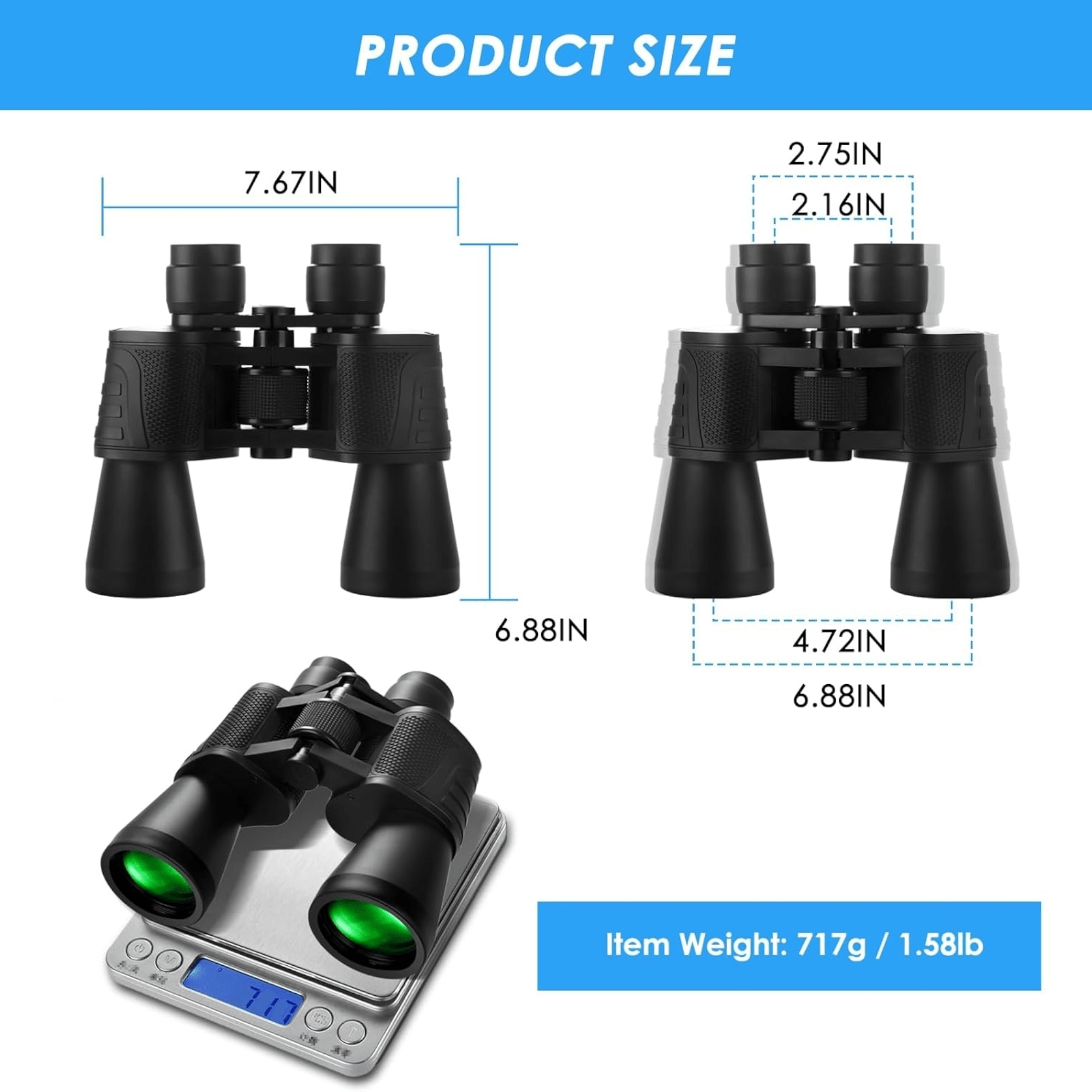 Powershot 10x50 HD Binoculars for Stunning Clarity and Detail