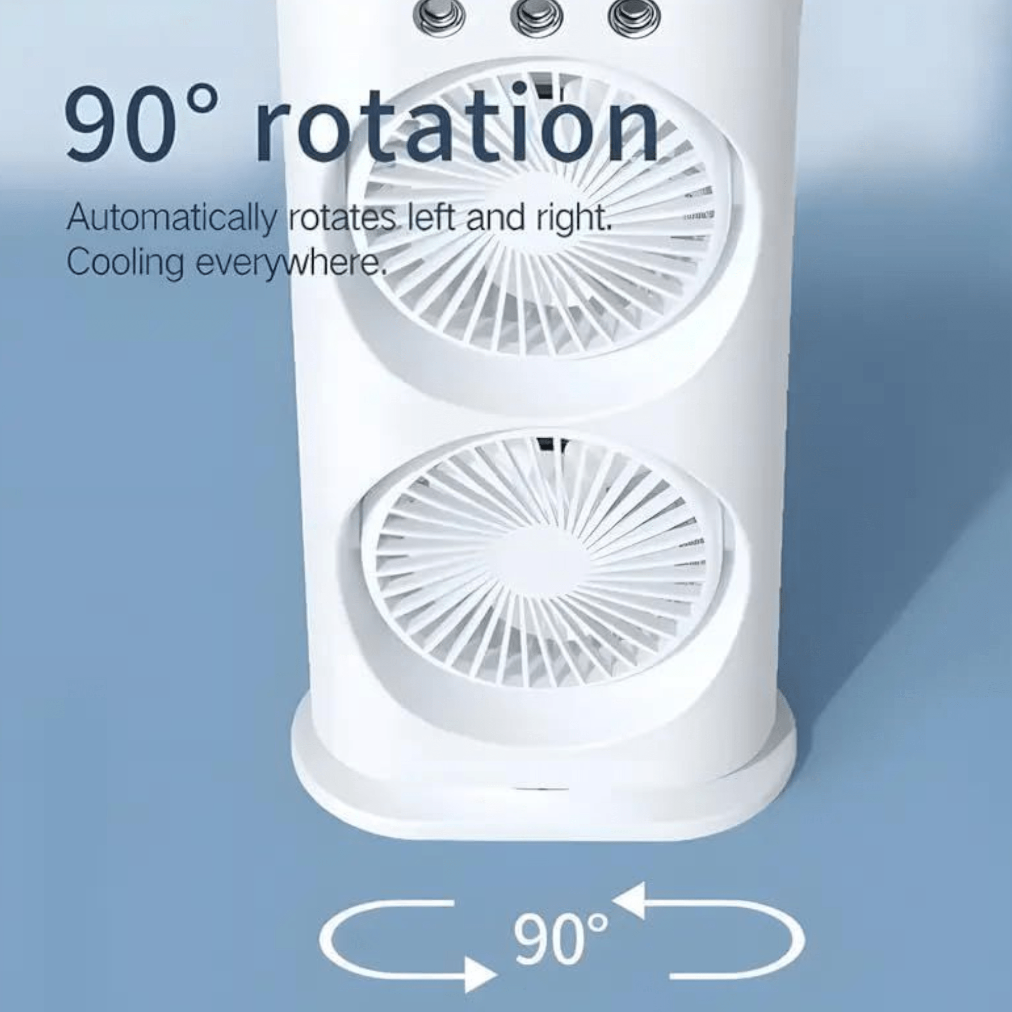 Dvostruki LED ventilator s funkcijom ovlaživanja za optimalnu svježinu!