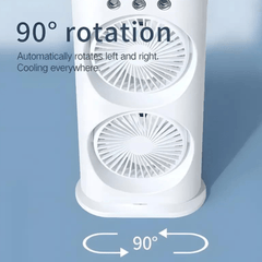 Dvostruki LED ventilator s funkcijom ovlaživanja za optimalnu svježinu!