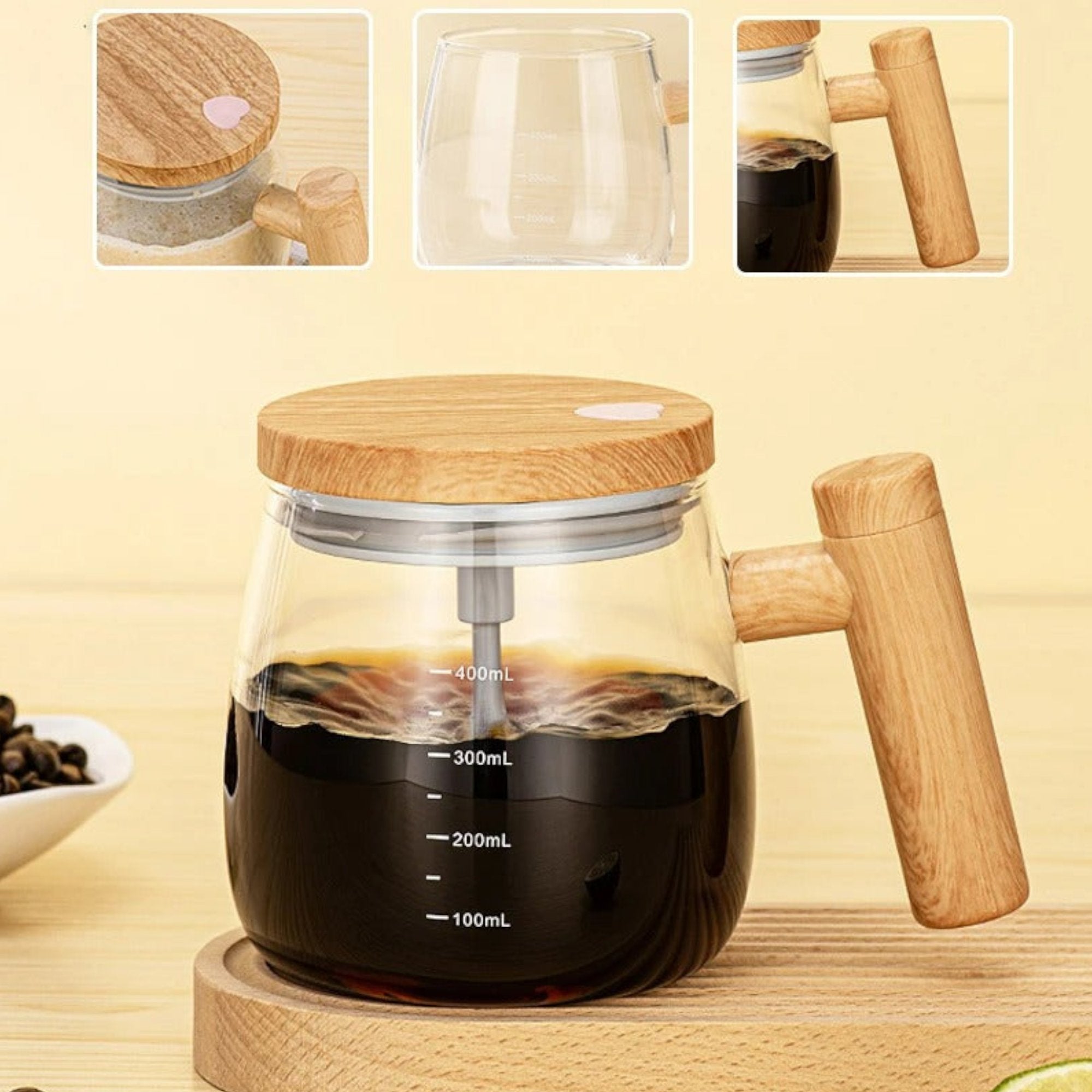 Samomiješajuća Električna Šolja (400ml) - Idealna za Savršene Napitke!