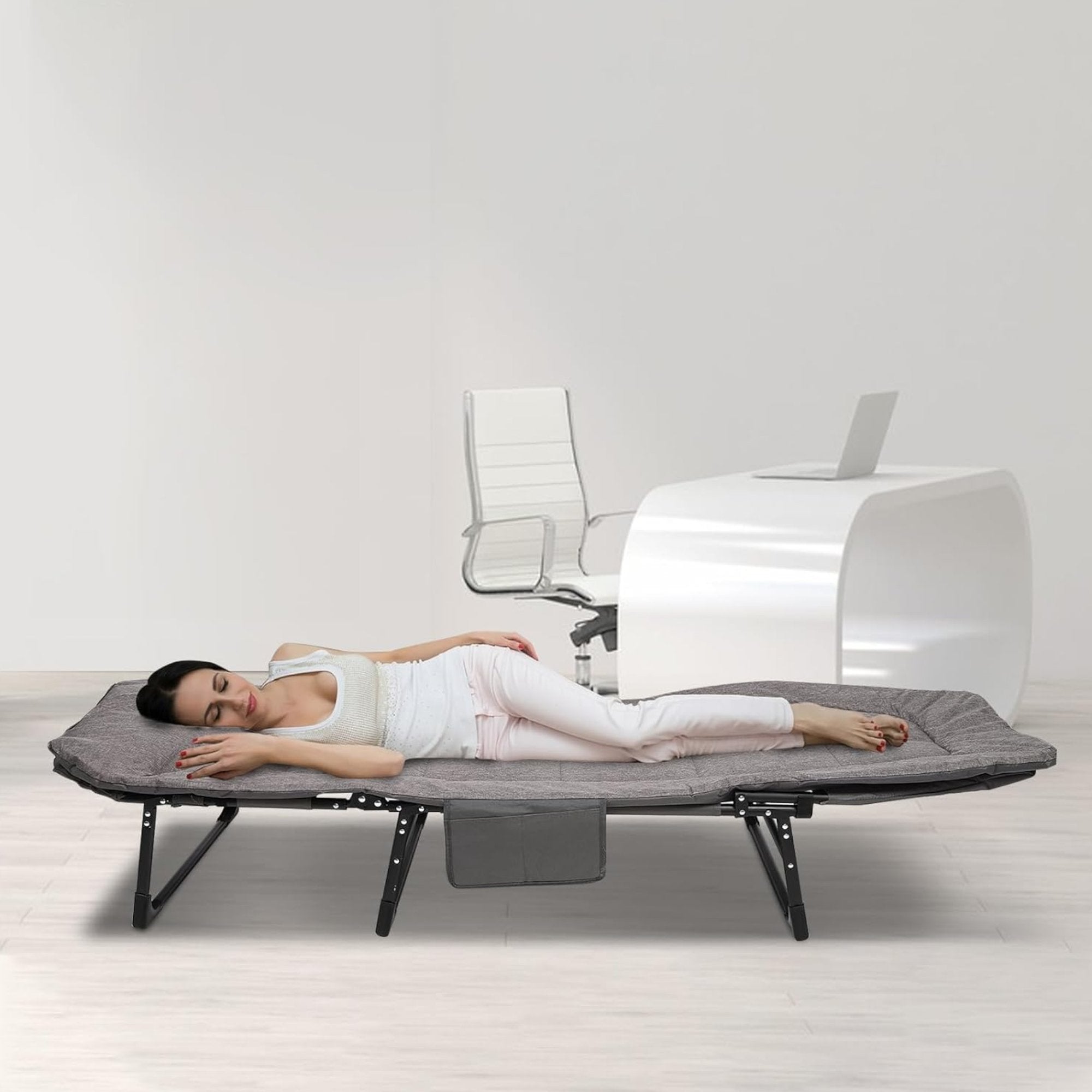 Stylish Grey Folding Lounge Chair