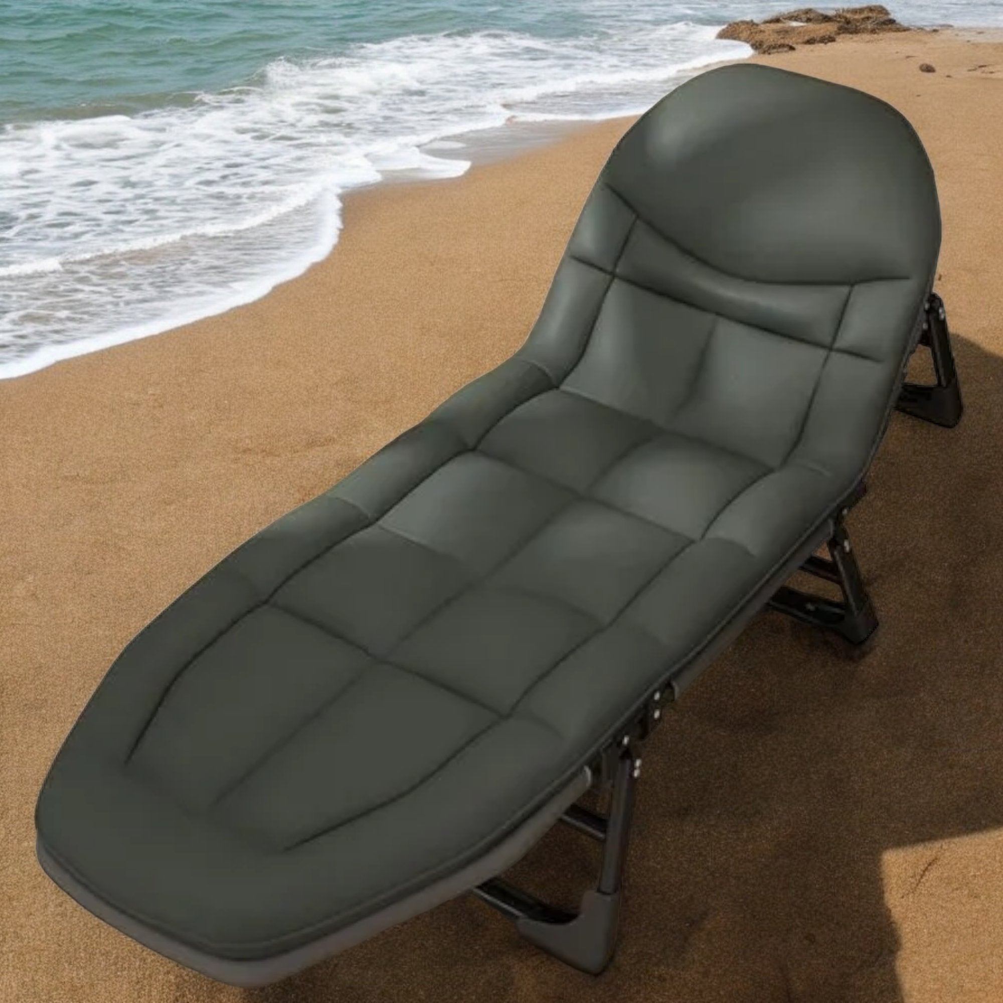 Stylish Grey Folding Lounge Chair