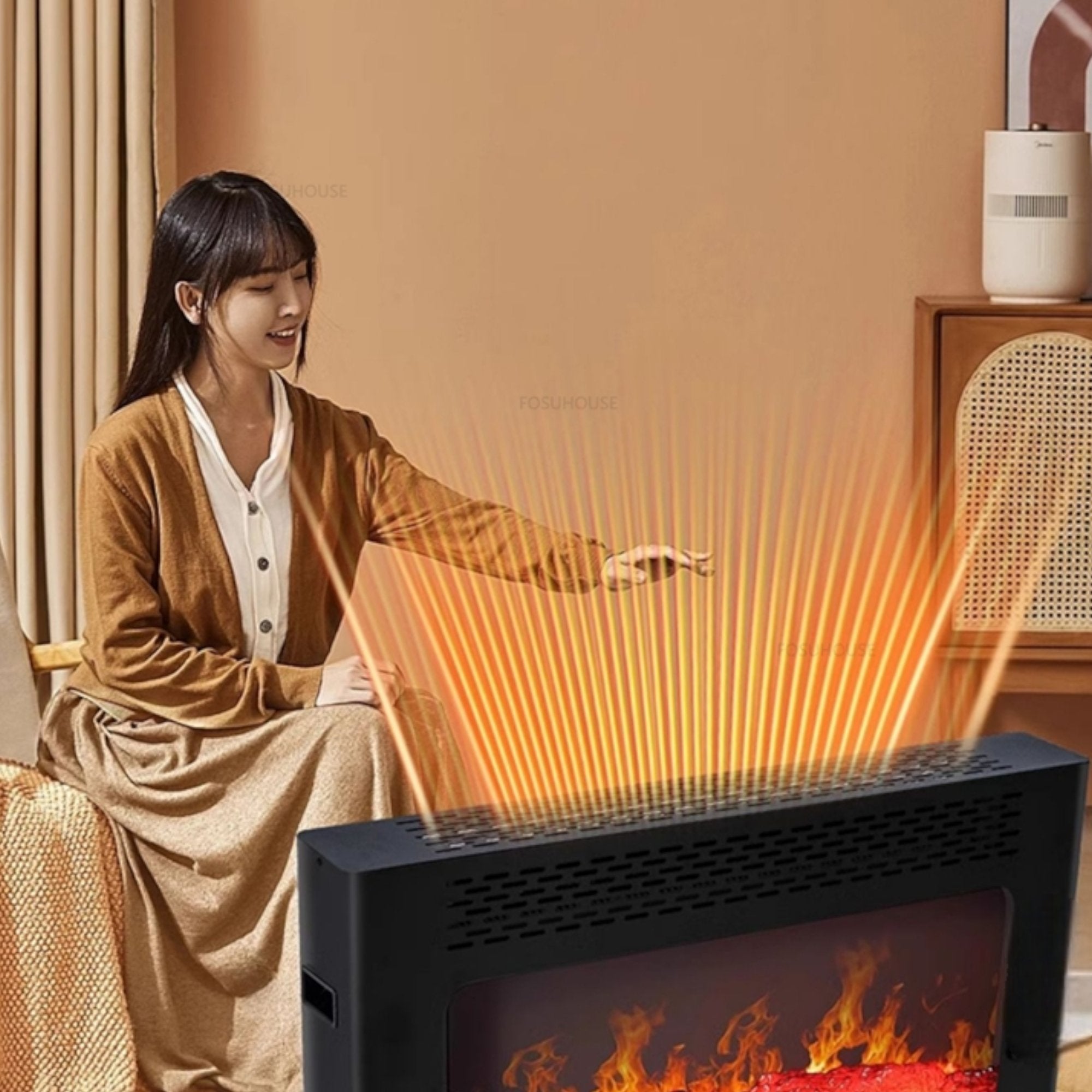 Elegantna grijalica s efektom plamena 2000W "MD-16R" - stvorite toplinu i ugođaj!