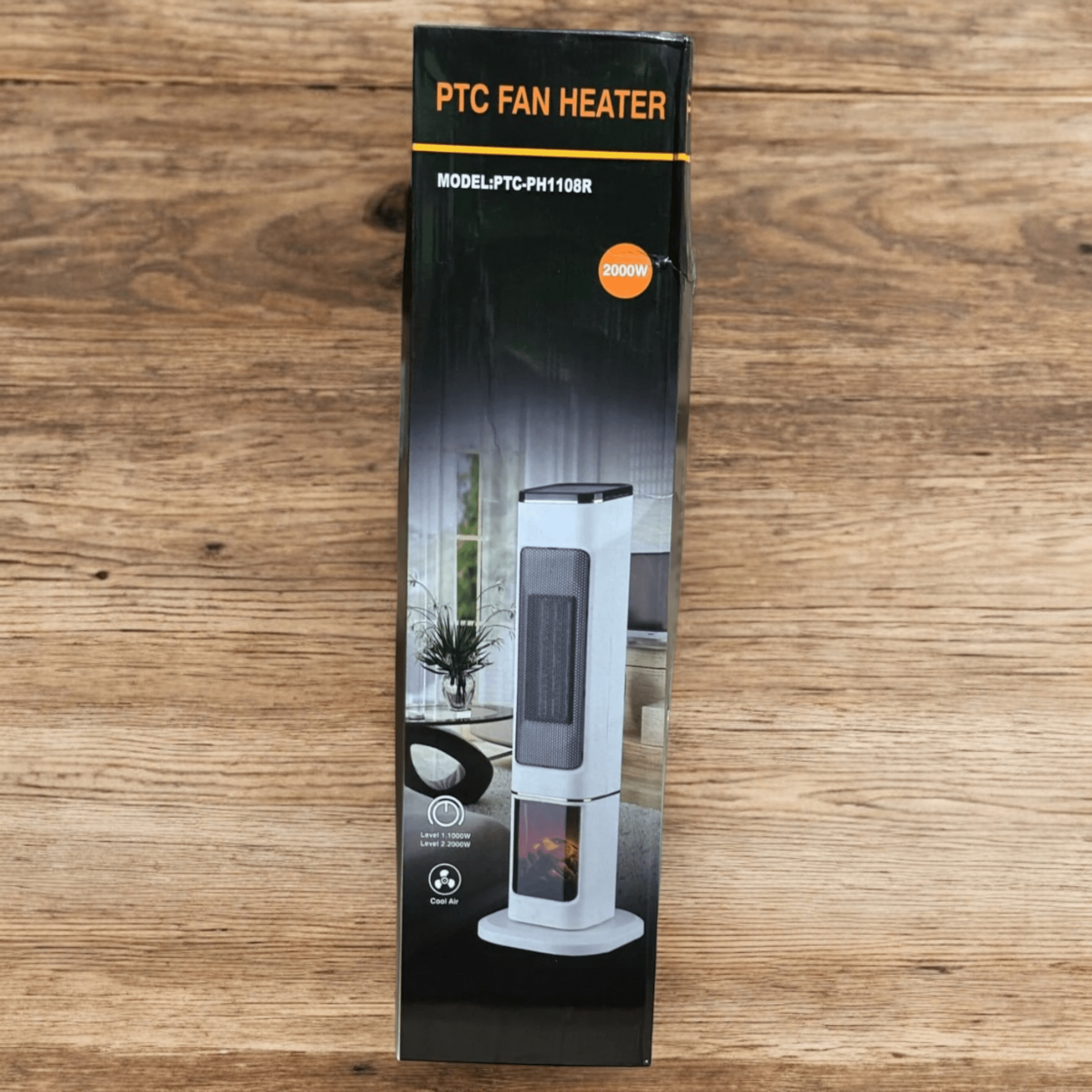 Stilna Grijalica s LED Plamenom 2000W "PH1108R" za Udobno Zagrijavanje