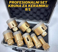 🧱 Profesionalni Set Kruna za Keramiku 8/1 – Precizno Bušenje Bez Oštećenja