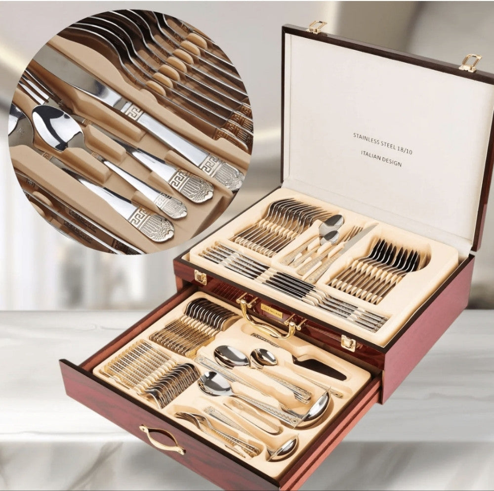 ✨ Hoffmayer Premium Set Pribora za Jelo – 72 Komada Čistog Luksuza