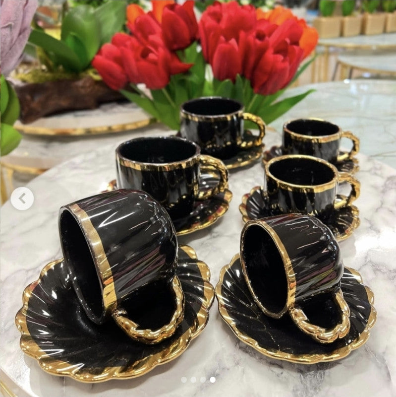 Set Šoljica za Kafu sa Podmetačima – 6 Komada | Keramika Premium Kvaliteta
