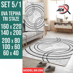 Luksuzni Set Tepiha 5u1 – Savršen sklad udobnosti, elegancije i praktičnosti!