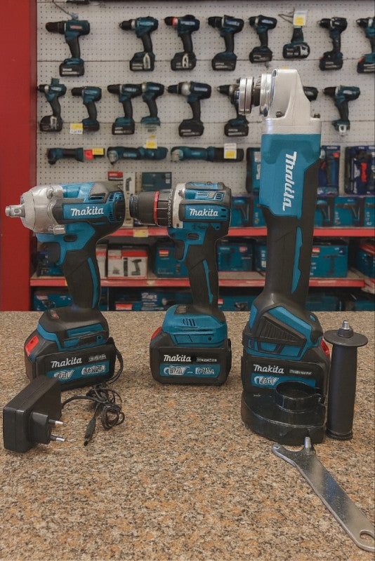 rofesionalni Brushless Set 3u1 – Aku Bušilica, Brusilica i Udarni Odvijač + Kofer i Baterije (6.0Ah)