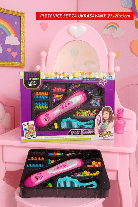 Set za pletenice i ukrašavanje kose – Girl’s Creator Hair Beader
