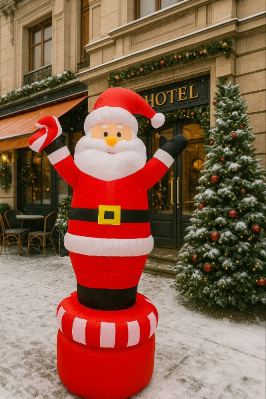 Djeda Mraz 2.2m – Rotirajući, Električni, Gigantska Novogodišnja Dekoracija