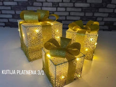 Svjetleće Poklon Kutije 3/1 – Praznični LED Ukras