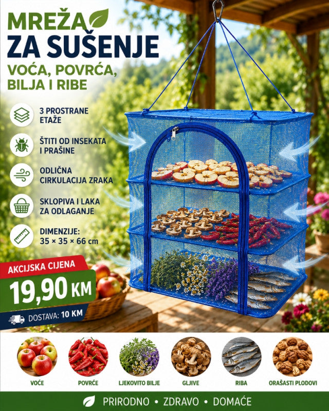 Mreza za susenje Voca, Povrca, Ljekovitog Bilja, Ribe..