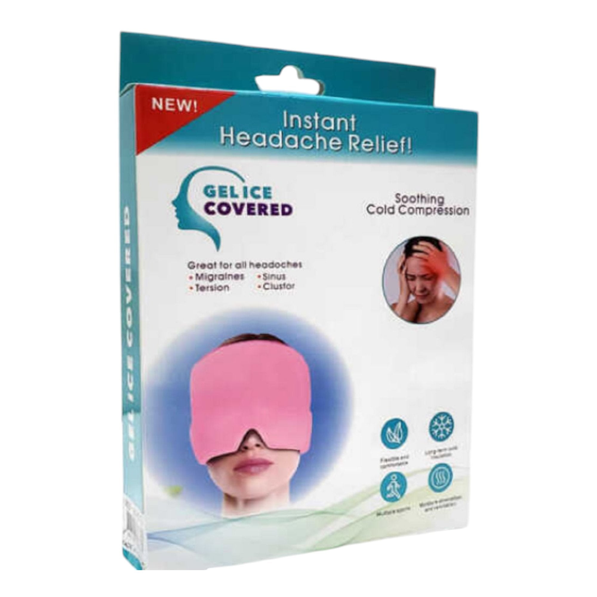 Instant Gel Maska za Ublažavanje Glavobolje i Migrene