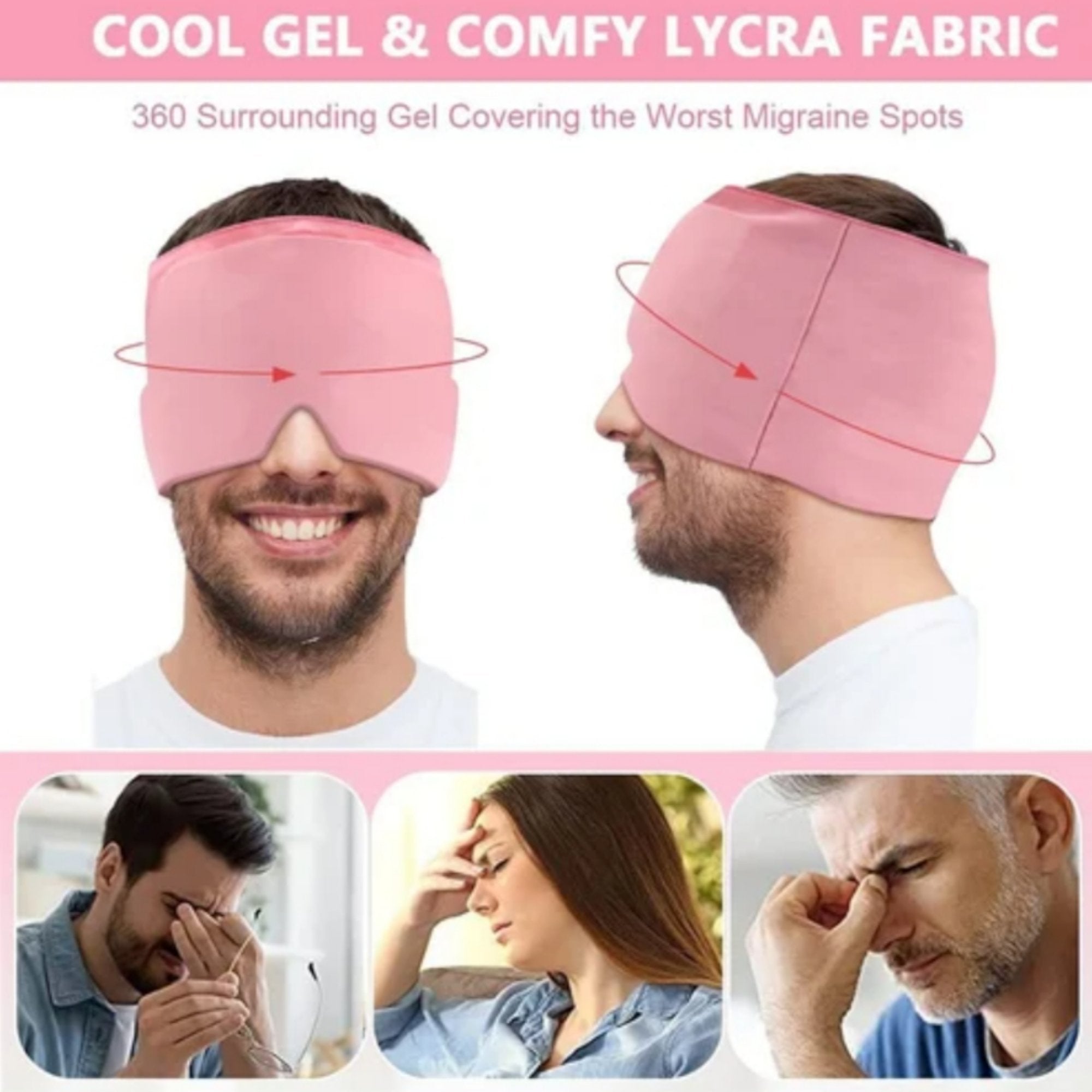 Instant Gel Maska za Ublažavanje Glavobolje i Migrene