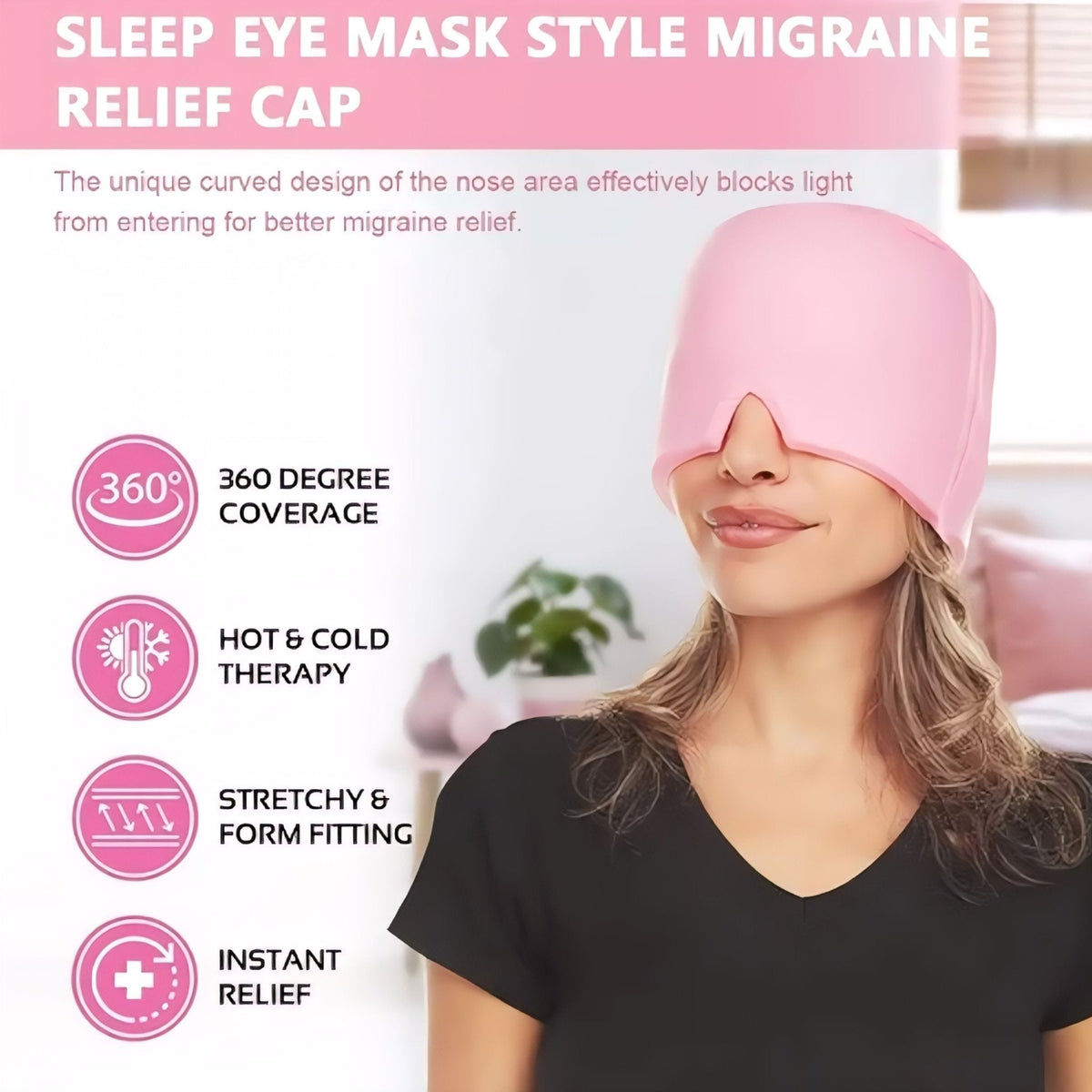 Instant Gel Maska za Ublažavanje Glavobolje i Migrene