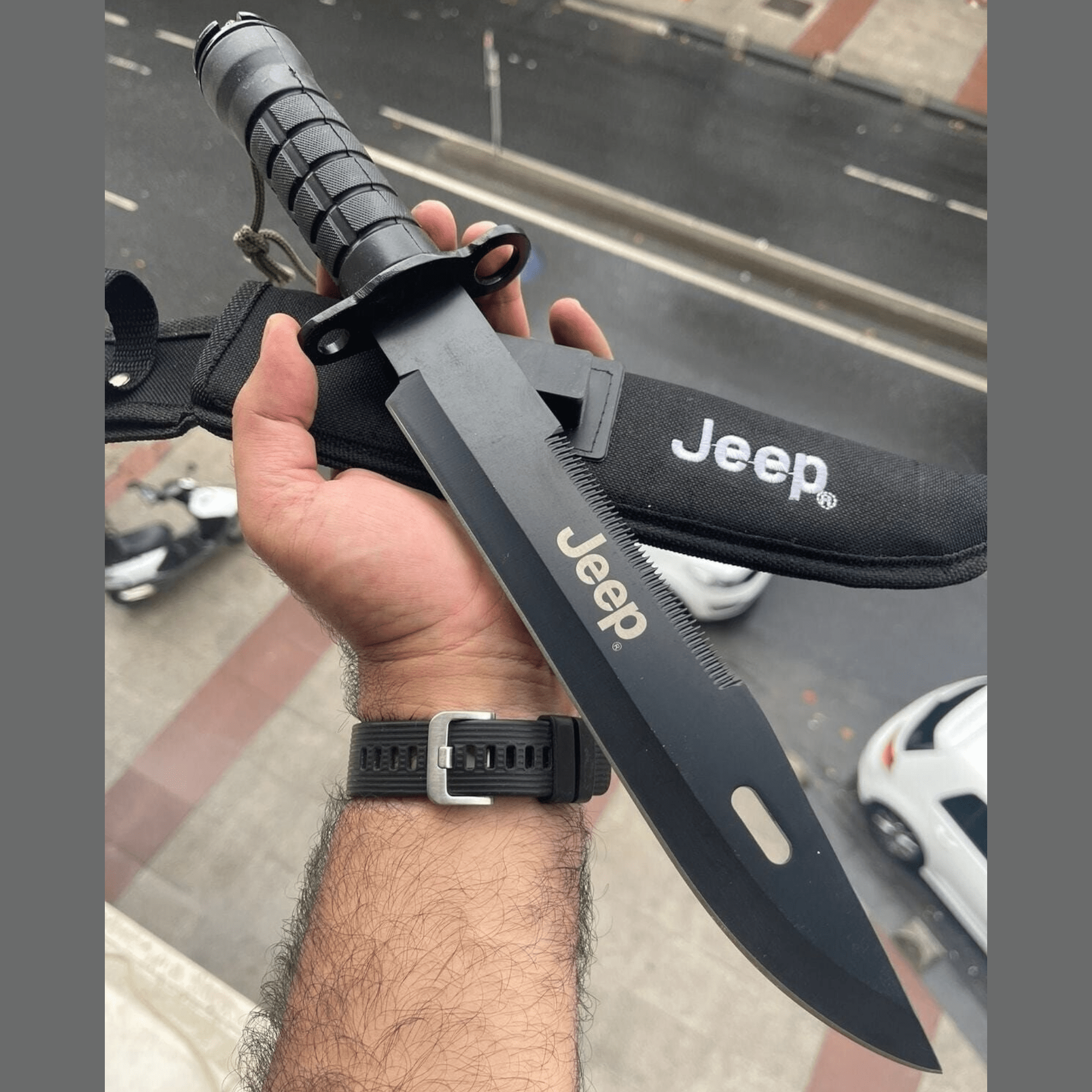 Jeep taktički lovački nož s kompasom za avanturiste