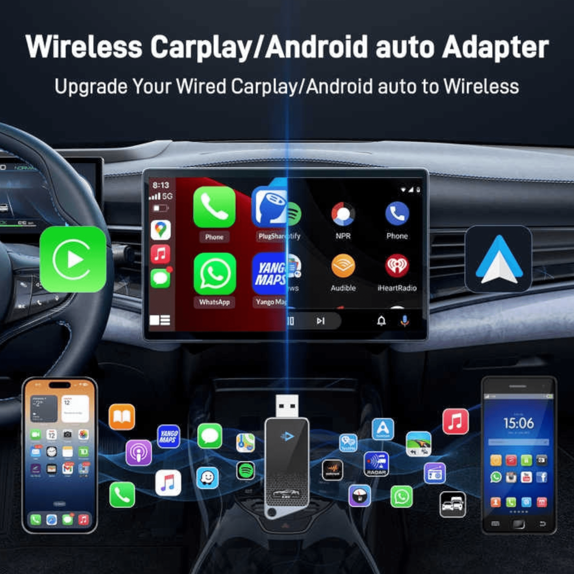 K82 – Bežični adapter za CarPlay i Android Auto: Pametna Mini Kutija s jednostavnim priključivanjem