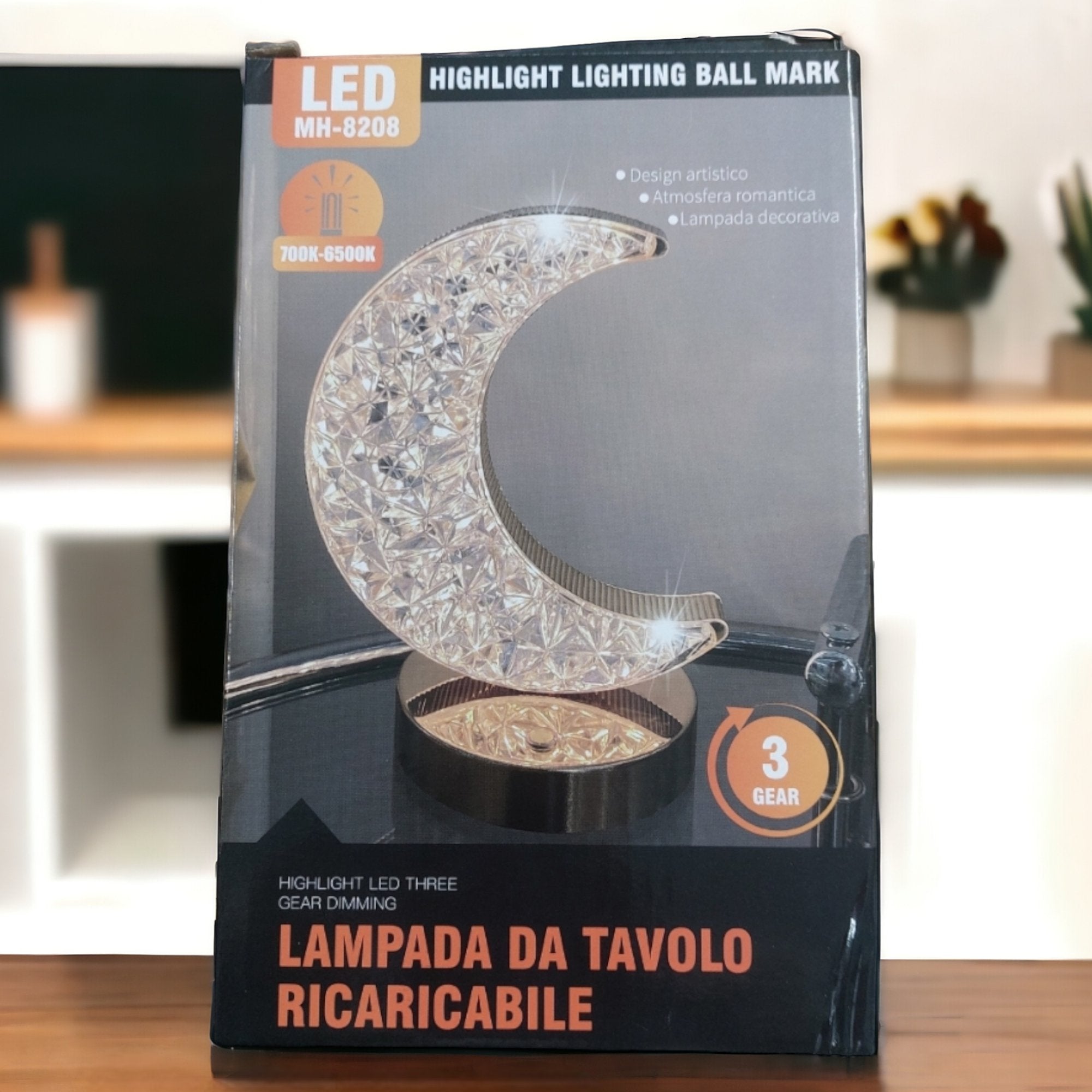 Očaravajuća Kristalna Lampa u Obliku Mjeseca