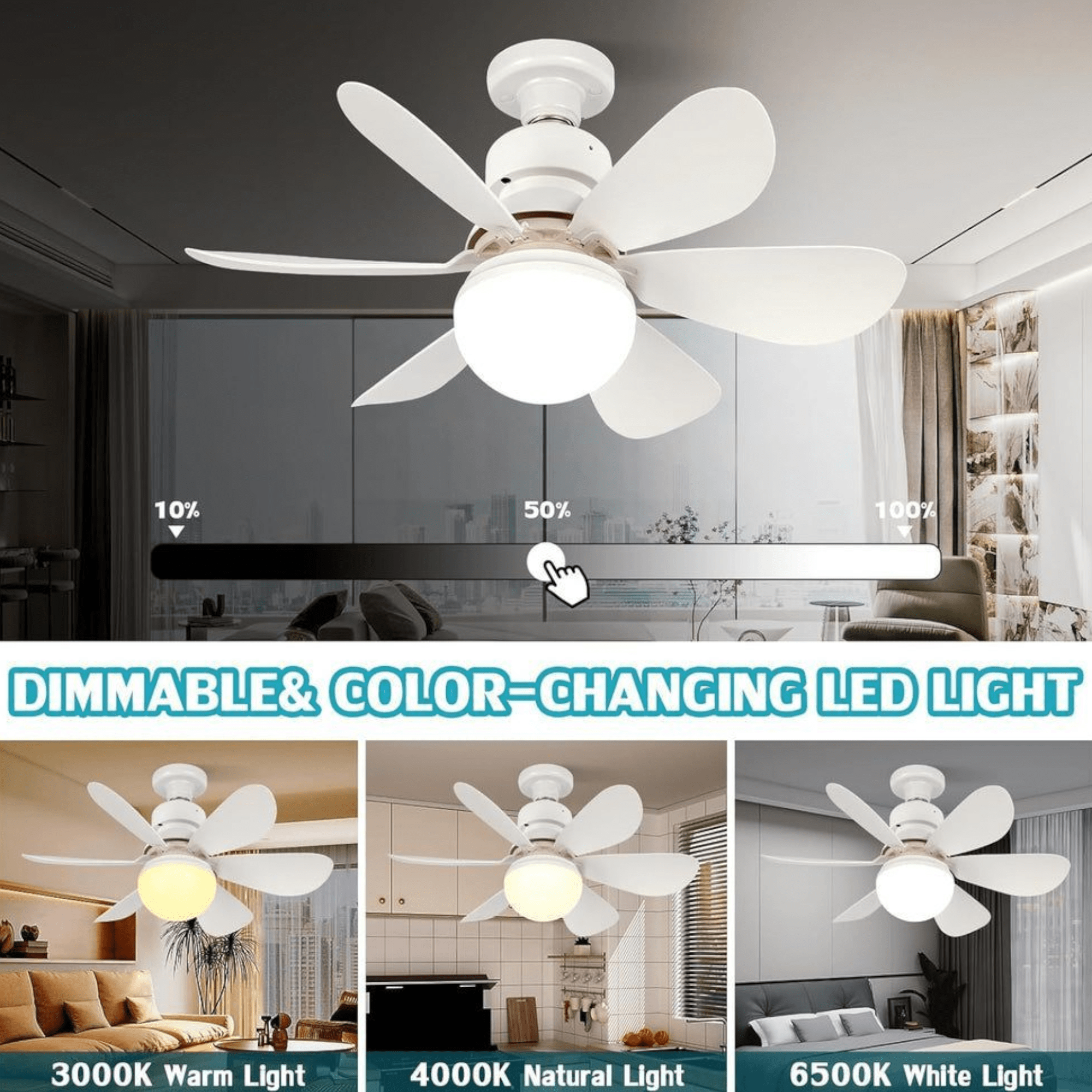 Elegantni LED luster s Ventilatorom "520" za stilsku i funkcionalnu rasvjetu vašeg prostora