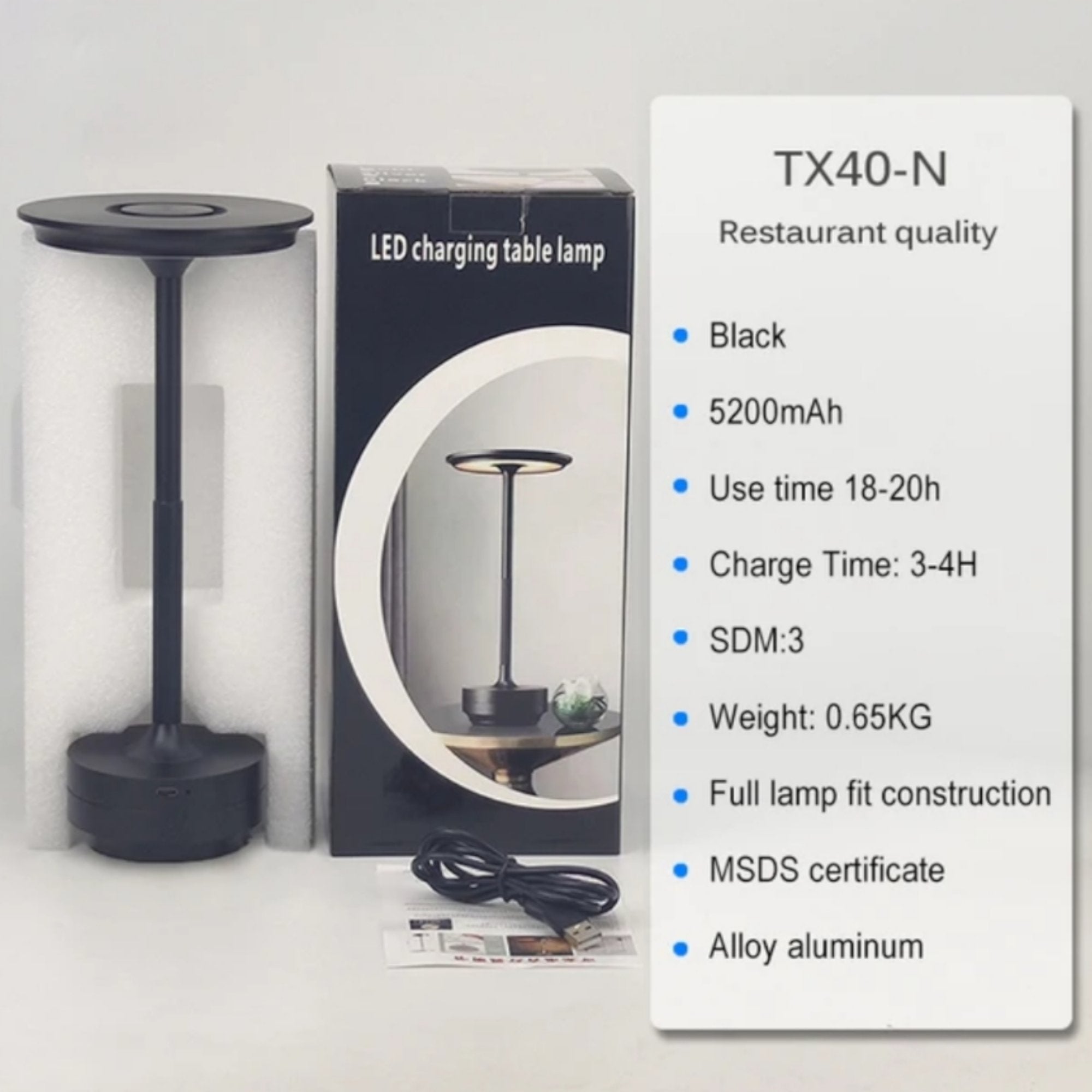 Moderna LED Metalna Stolna Lampa sa Touch Kontrolom