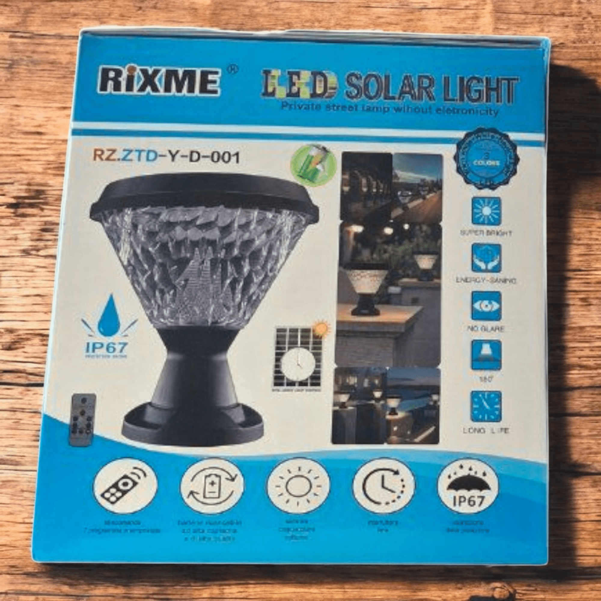 Elegant LED Solarna Lampa "Rixme" - A Perfect Blend of Style and Functionality