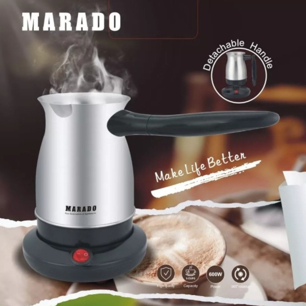 MARADO Elegantna Inox Džezva za Kafu - Savršenstvo za Svaki Uživaoce U Aromatičnoj Kafi