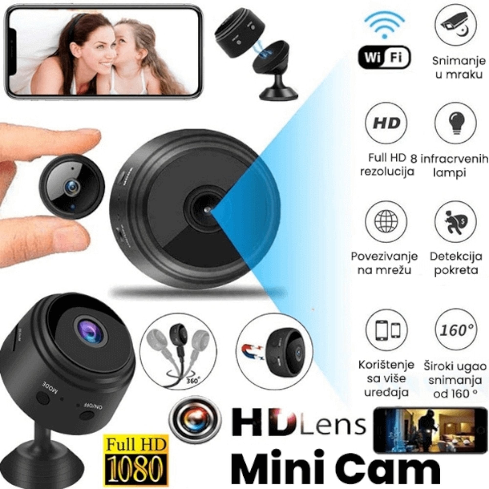 Kompakte A9 Mini Kamera für atemberaubende Aufnahmen