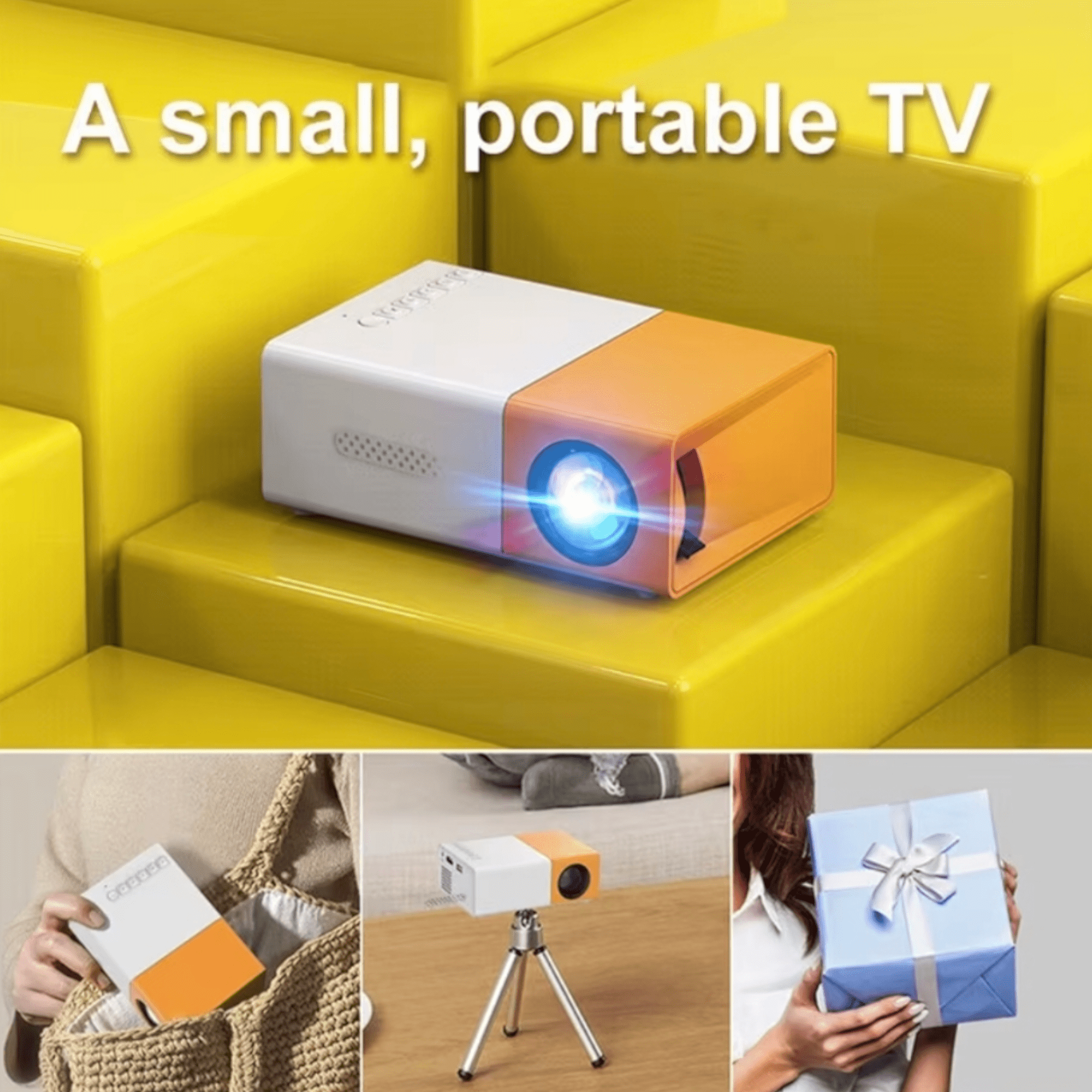 Kompakter Mini LED Projektor für beeindruckende Bildschirmpräsentationen