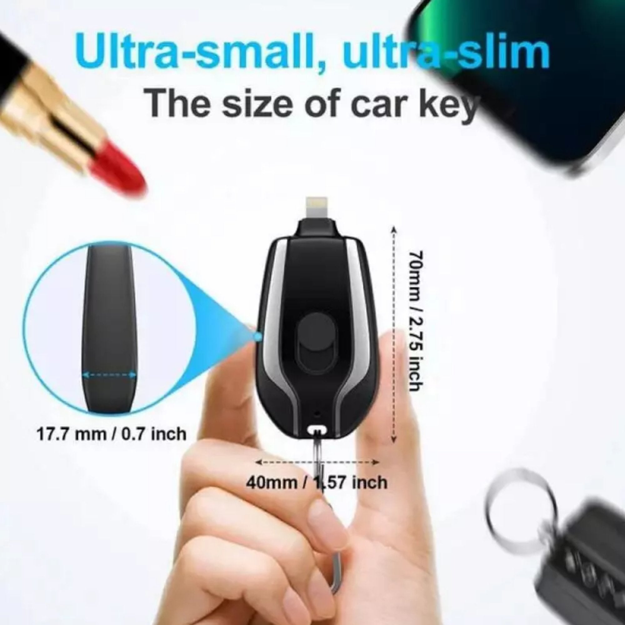 Komaktični Punjač u Formi Privjeska - Mini PowerBank