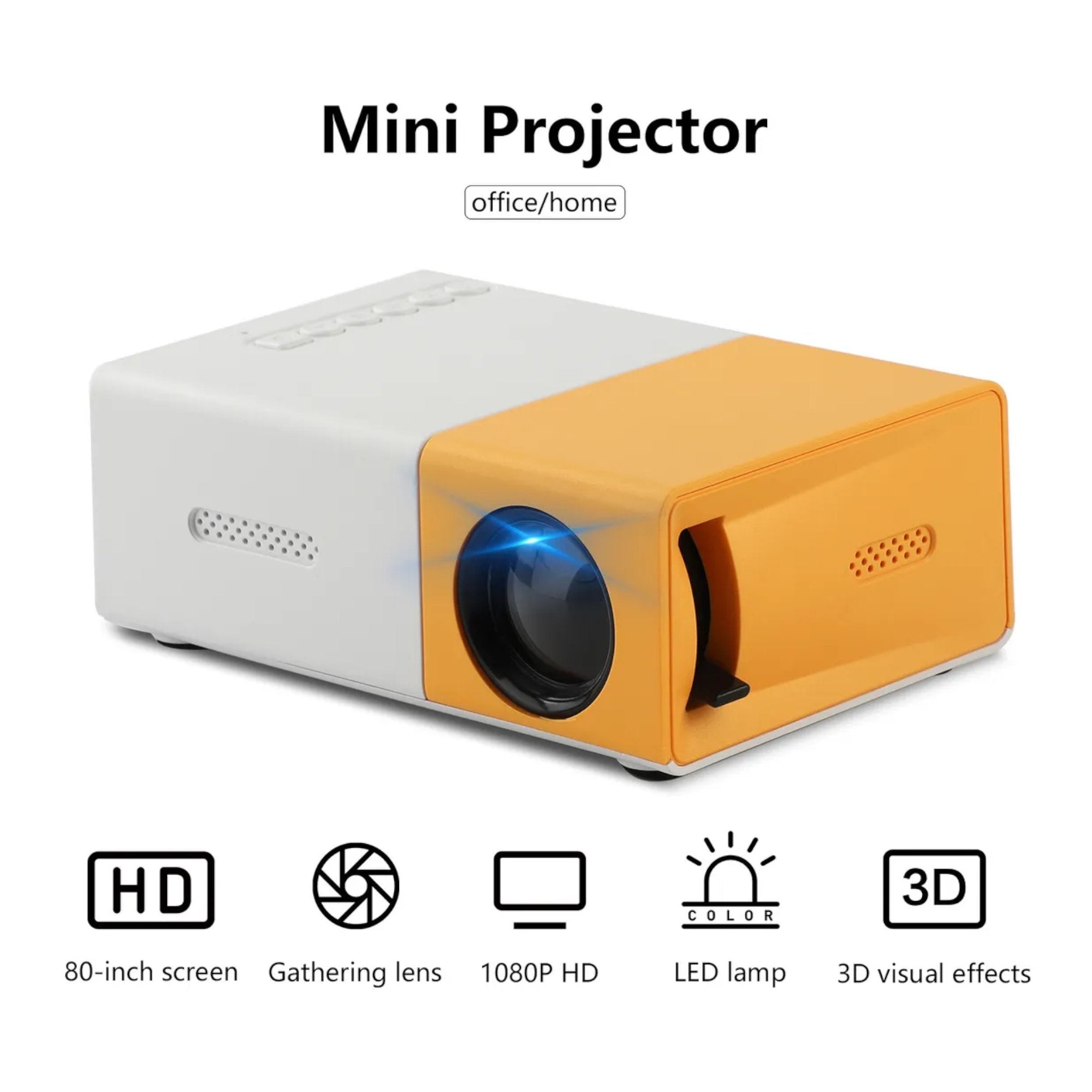 Kompakter Mini LED Projektor für beeindruckende Bildschirmpräsentationen