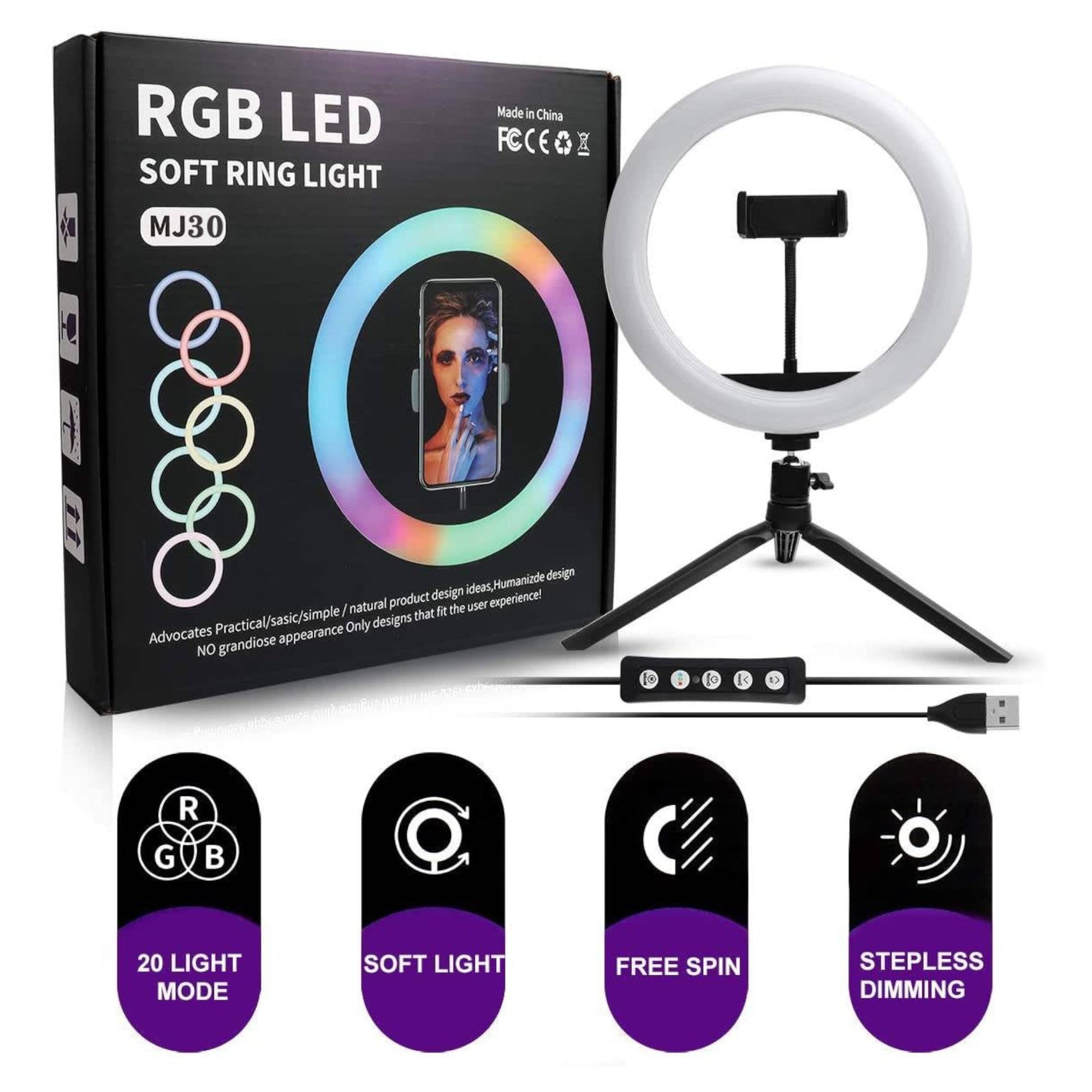 RGB LED selfie svjetiljka s stalkom za savršene fotografije