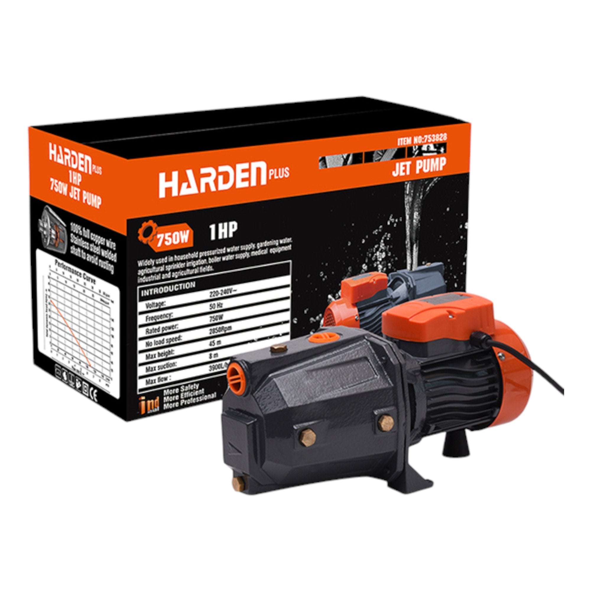 Moćna 750W Mlazna Pumpa za Vodu "Harden" - Idealna za Vaše Vodne Potrebe!