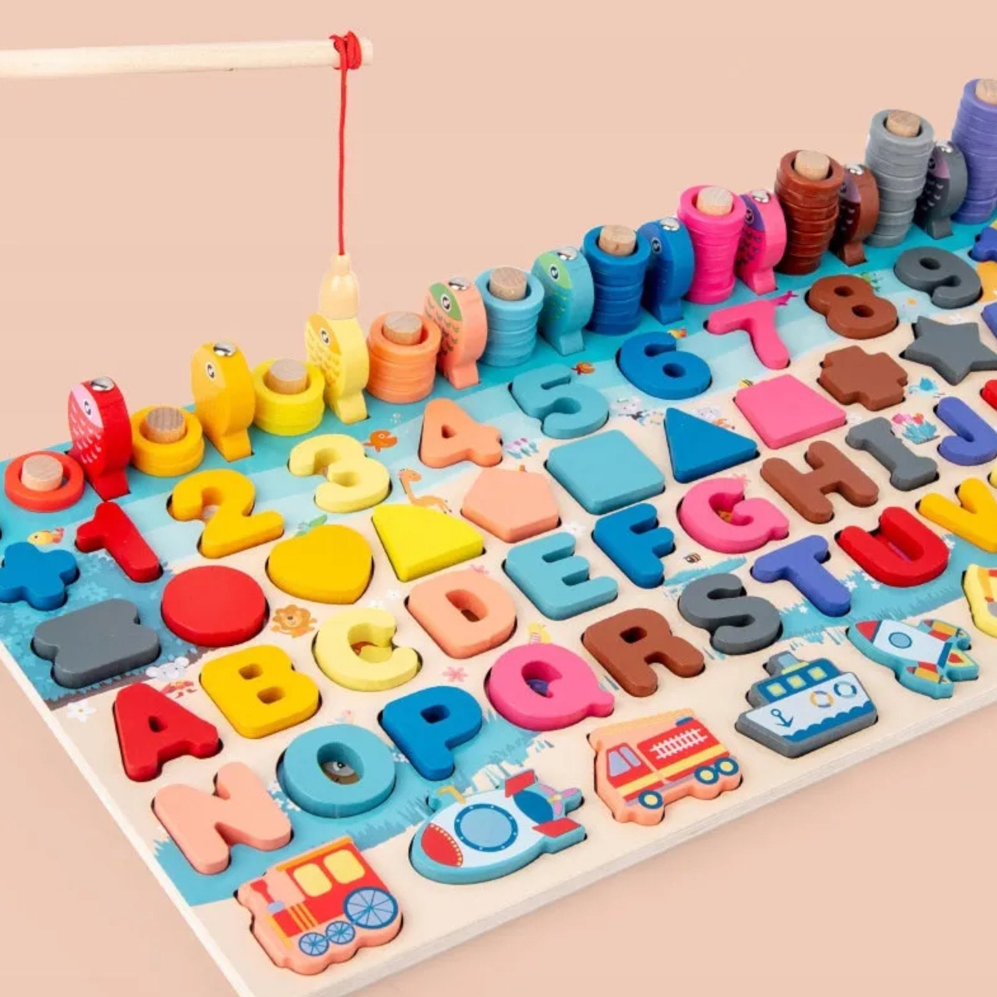 Svestrana Montessori Drvena Igračka 7u1 za Kreativnu Igru