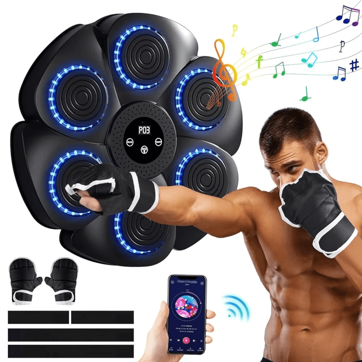 Zabavna Muzička Mašina za Boks s Rukavicama