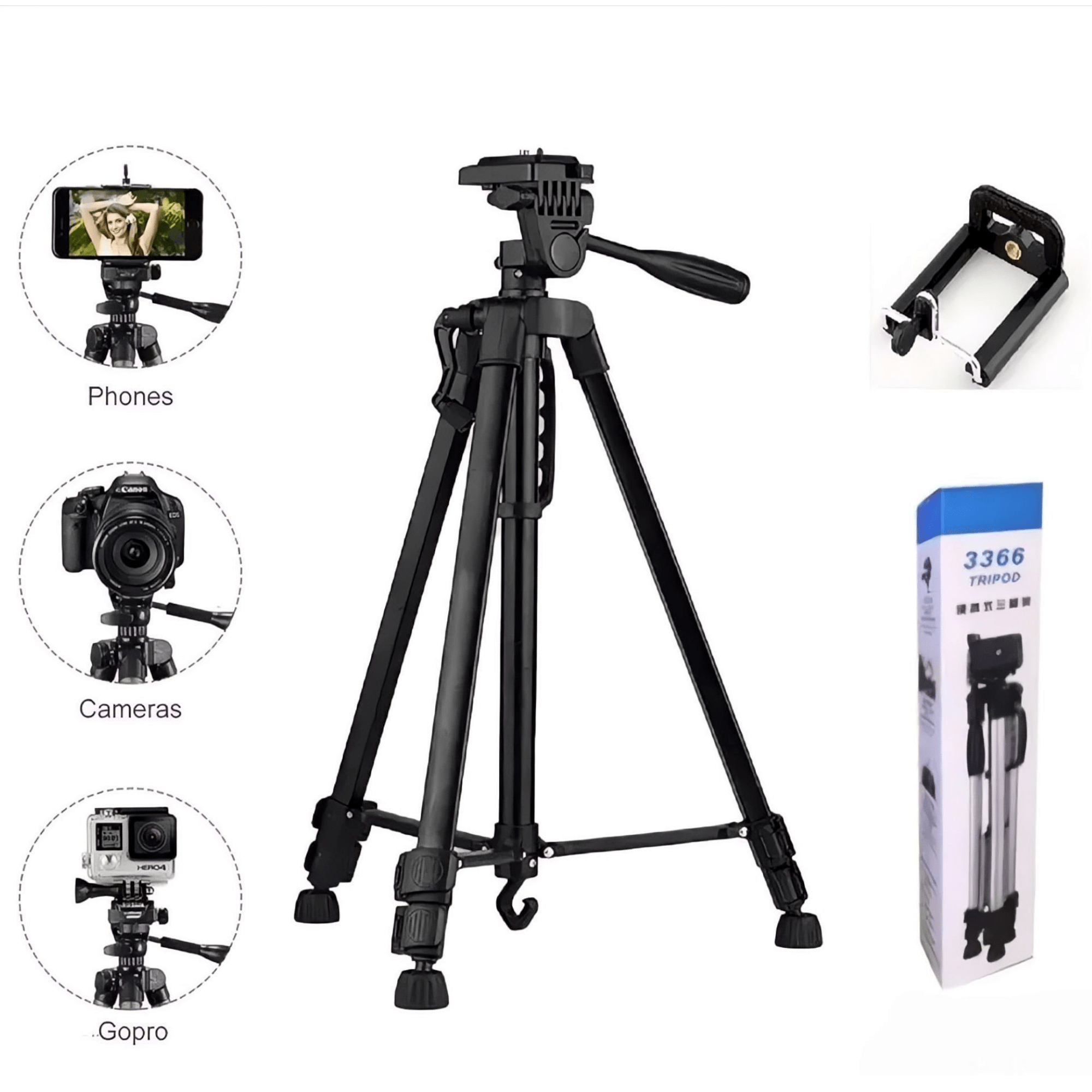 Univerzalni podesivi stativ za kameru Tripod "3366" - Savršena podrška za vaše snimanje!