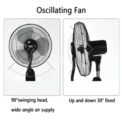 Podni ventilator s integriranim raspršivačem magle za osvježenje prostora
