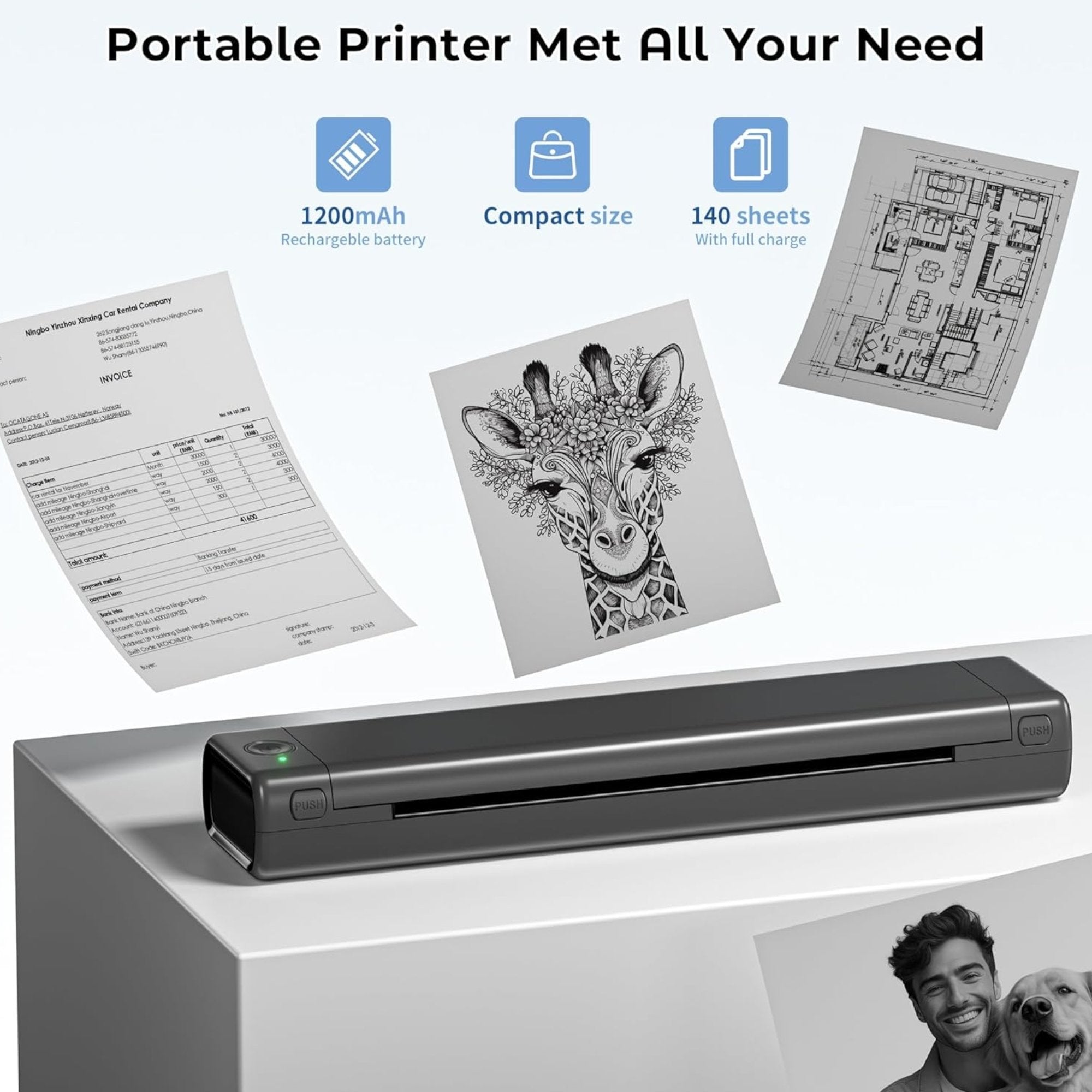 Bežični Prijenosni Termalni Printer za Lako Ispisivanje gde god da ste