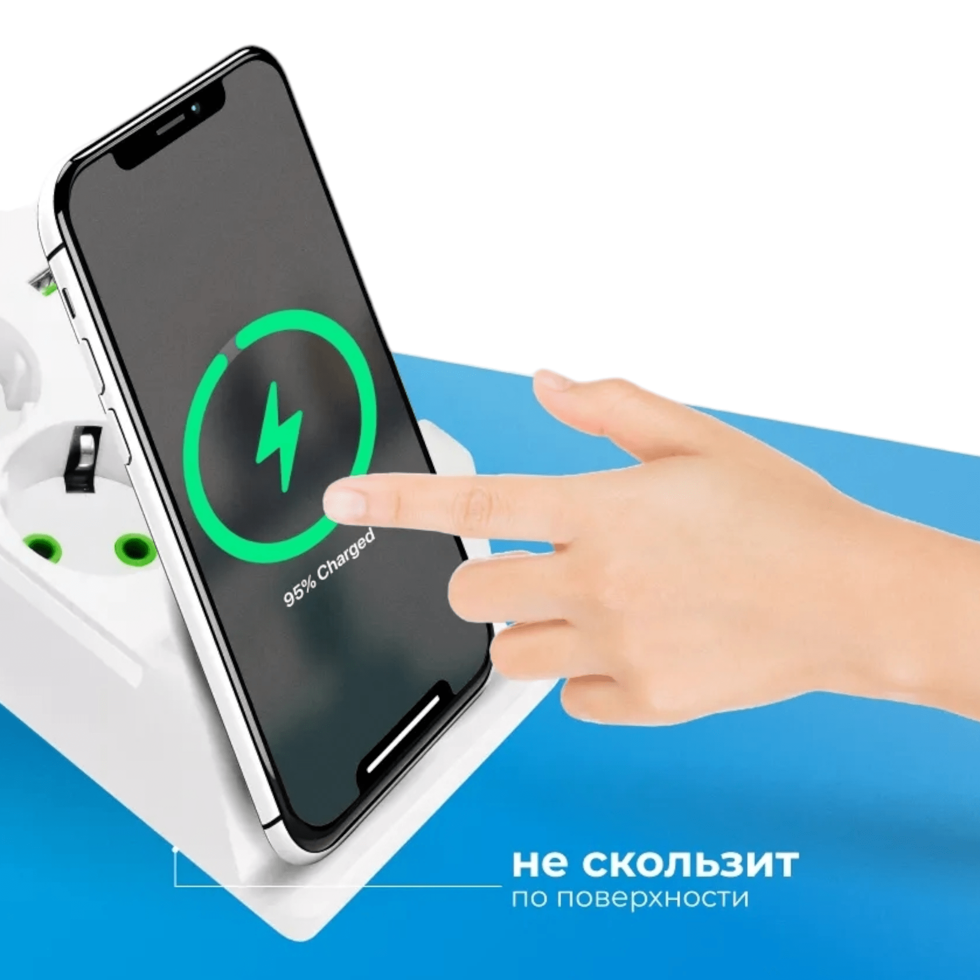 Višenamjenski produžni kabal s bežičnim punjenjem, 4xUSB i Type-C povezivanjem
