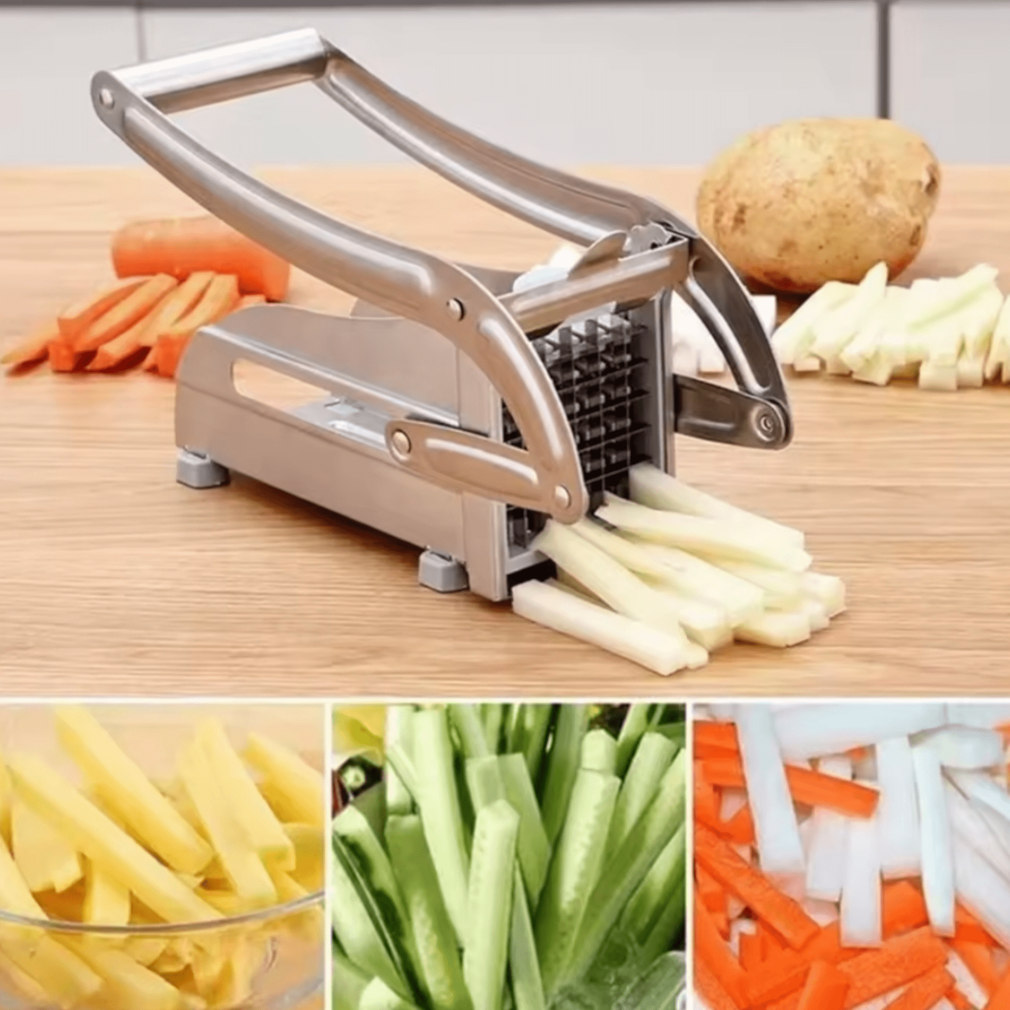 Inox Profesionalni Rezač Krumpira - Savršeni Alat za Svaku Kuhinju!