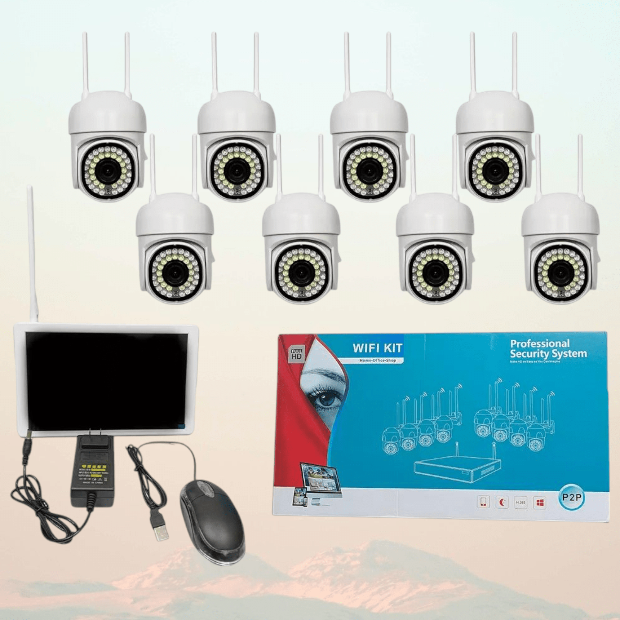Komplet Profesionalnog Sigurnosnog Sistema sa 8 FULL HD PTZ Kamera