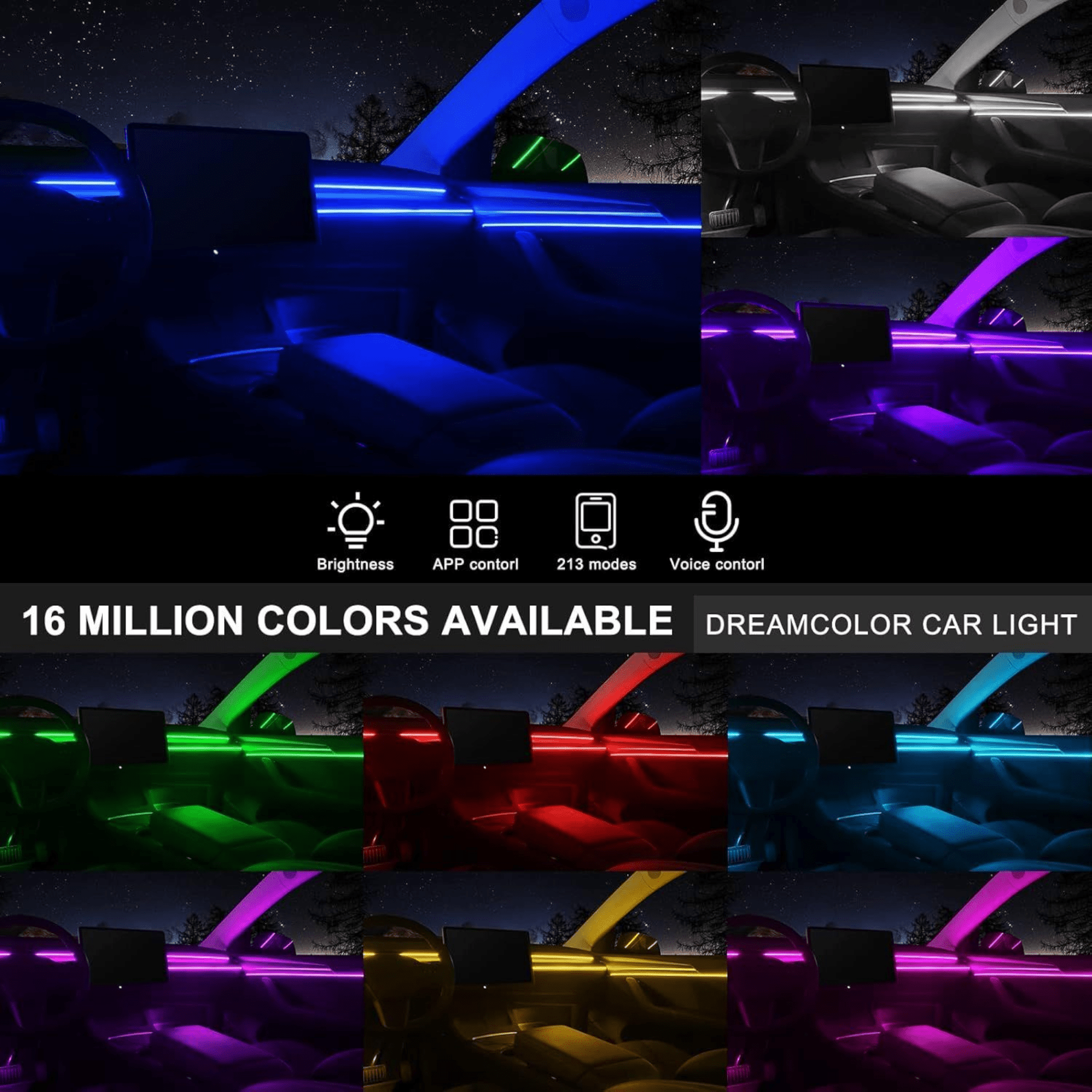 Ambijentalno LED Svjetlo za Automobil - Elegantan Dodatak Unutrašnjosti vaše Vozilo