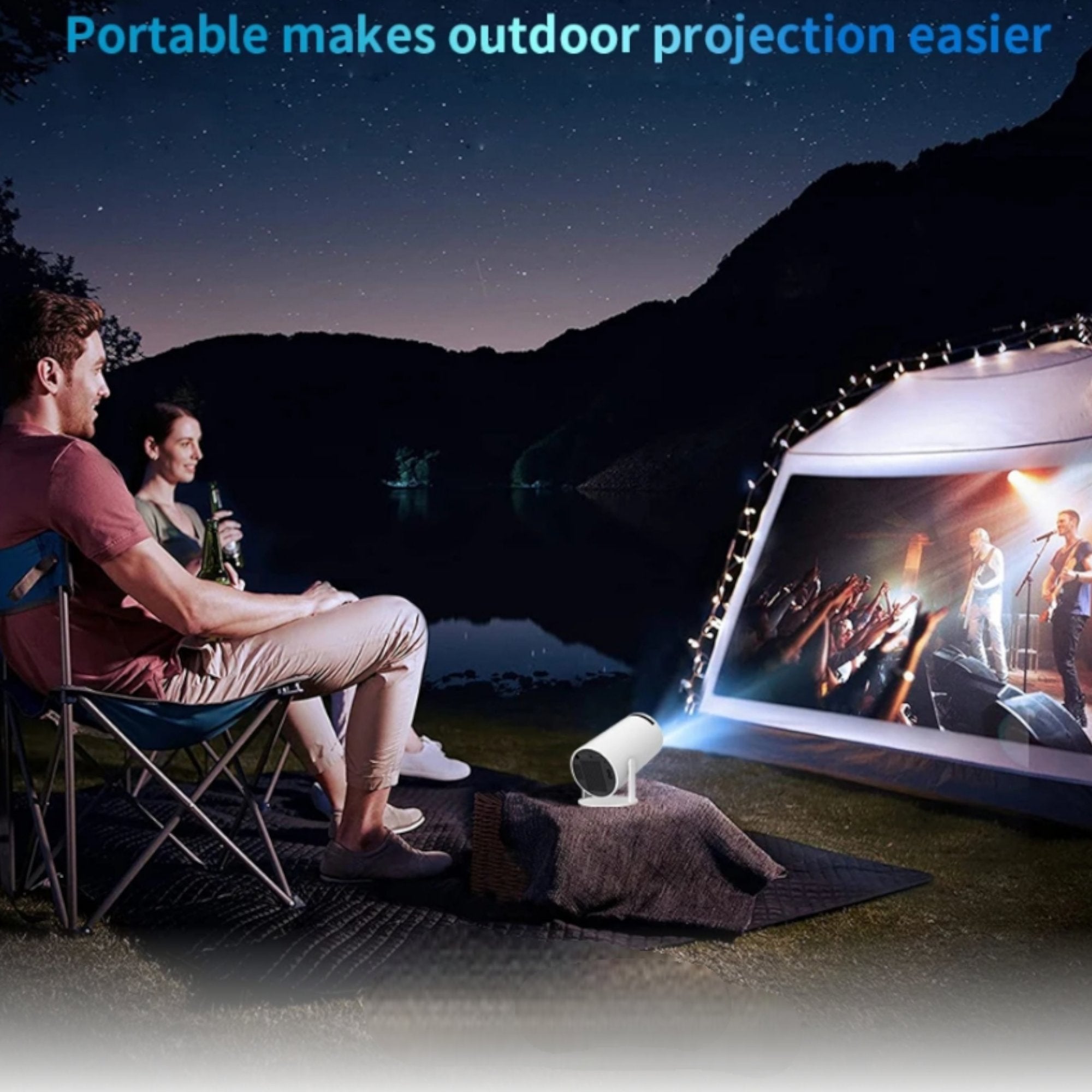Projektor Android 11 4K Ultra HD 1080P - Fernseher für Heimkino und Multimedia