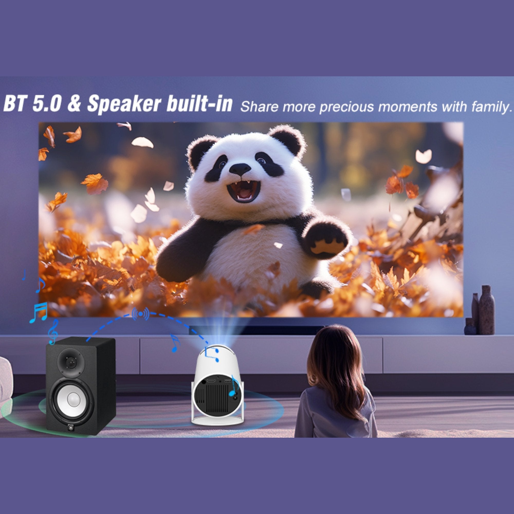 Projektor Android 11 4K Ultra HD 1080P - Fernseher für Heimkino und Multimedia