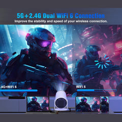 Projektor Android 11 4K Ultra HD 1080P - Fernseher für Heimkino und Multimedia