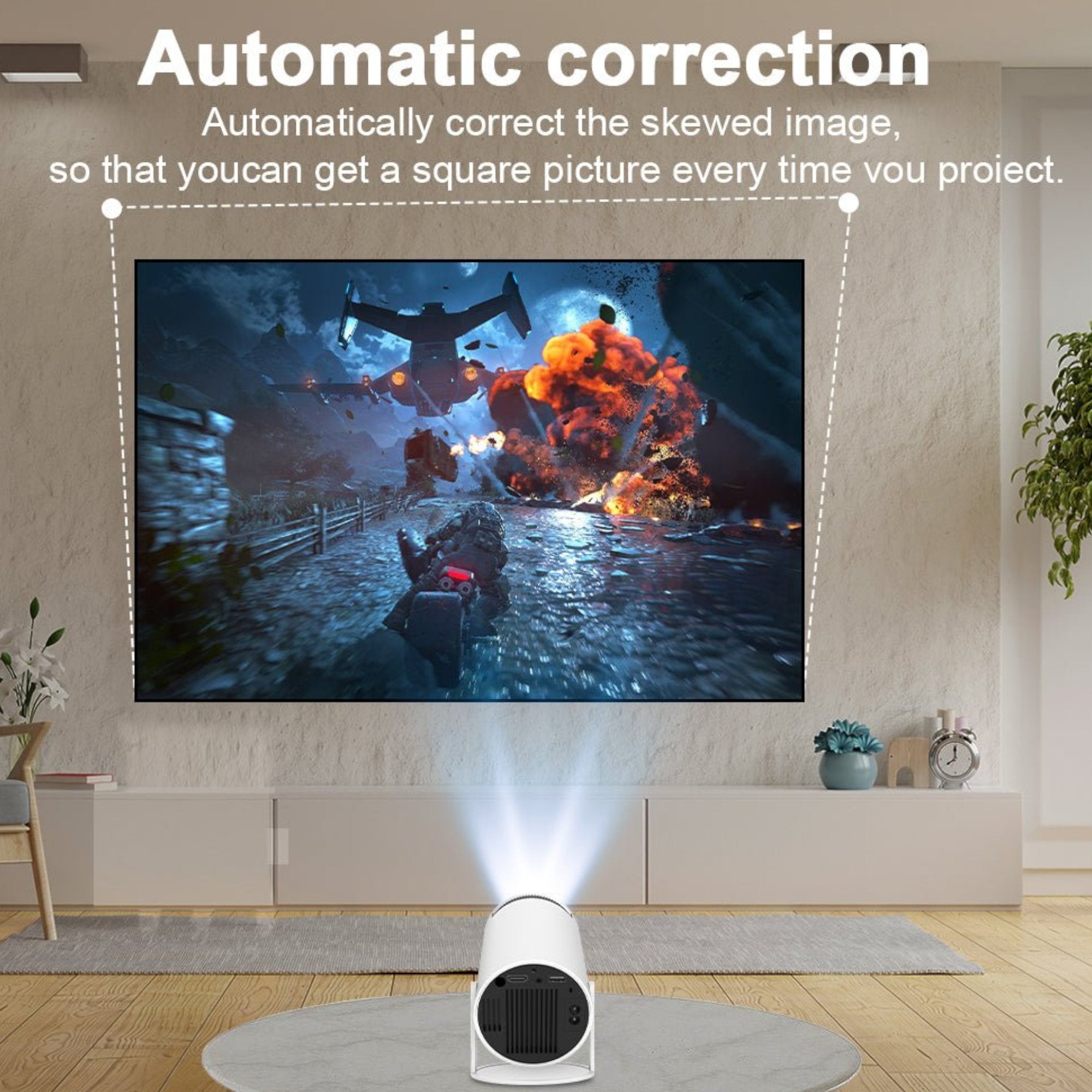 Projektor Android 11 4K Ultra HD 1080P - Fernseher für Heimkino und Multimedia