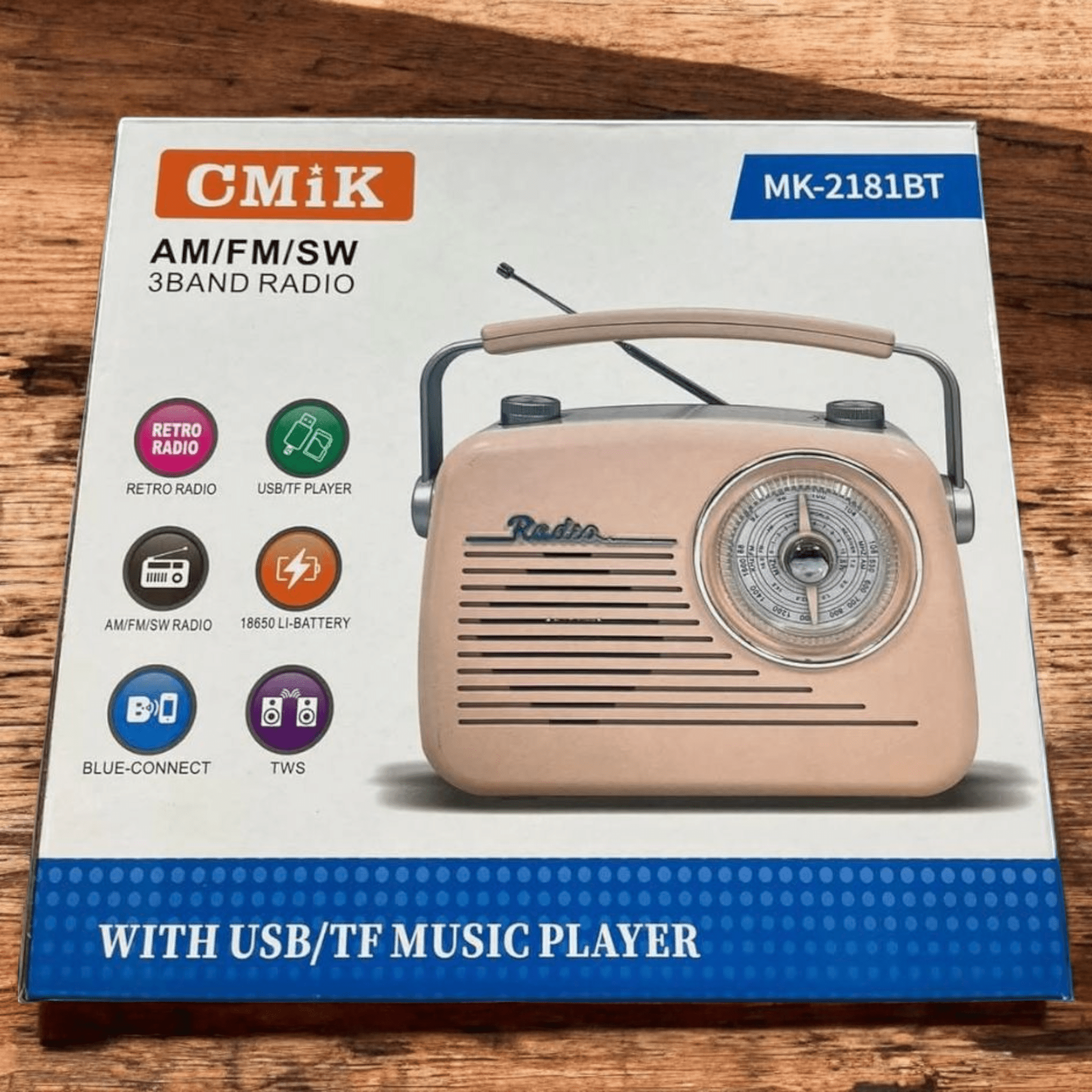 Vintage-Inspired Bluetooth Radio "MK-2181BT